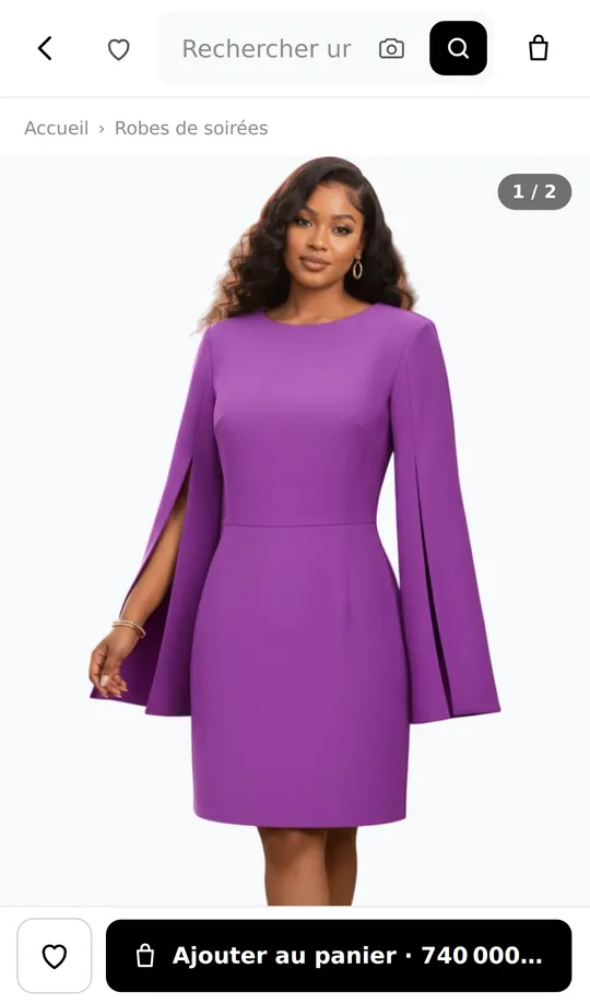 Fiche d’une robe sur Madina Express