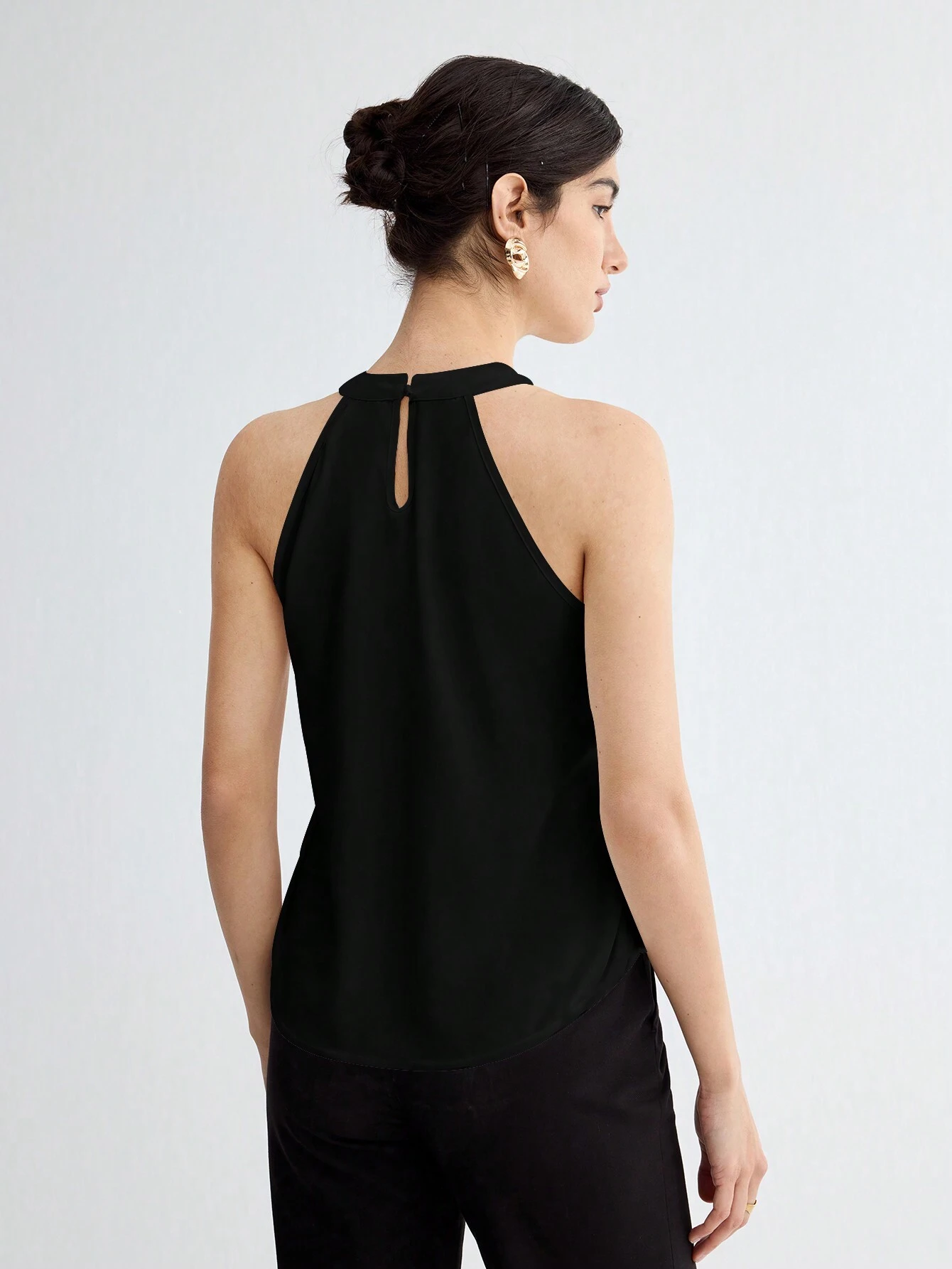 BizChic Top sans manches à encolure dégagée élégante pour femmes, polyvalent — vue 2