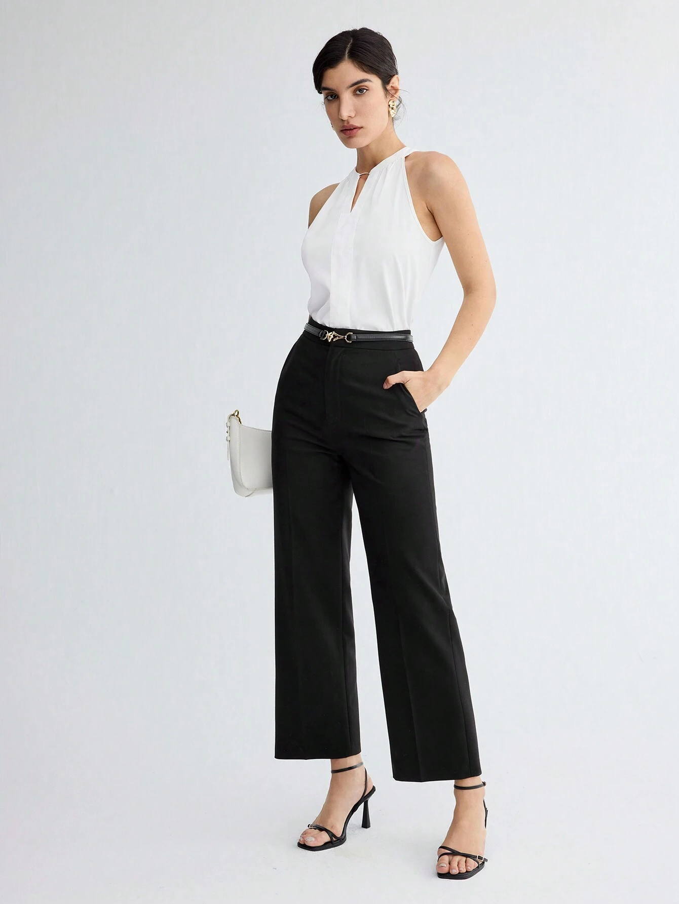 BizChic Top sans manches à encolure dégagée élégante pour femmes, polyvalent — vue 7