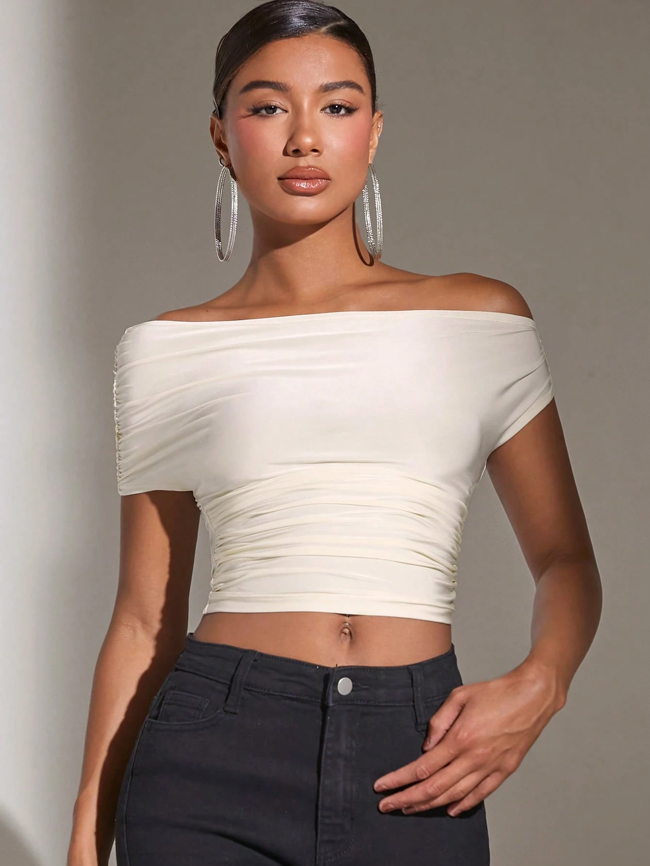 BAE Haut Coupe Slim À Épaules Dénudées Pour Femme