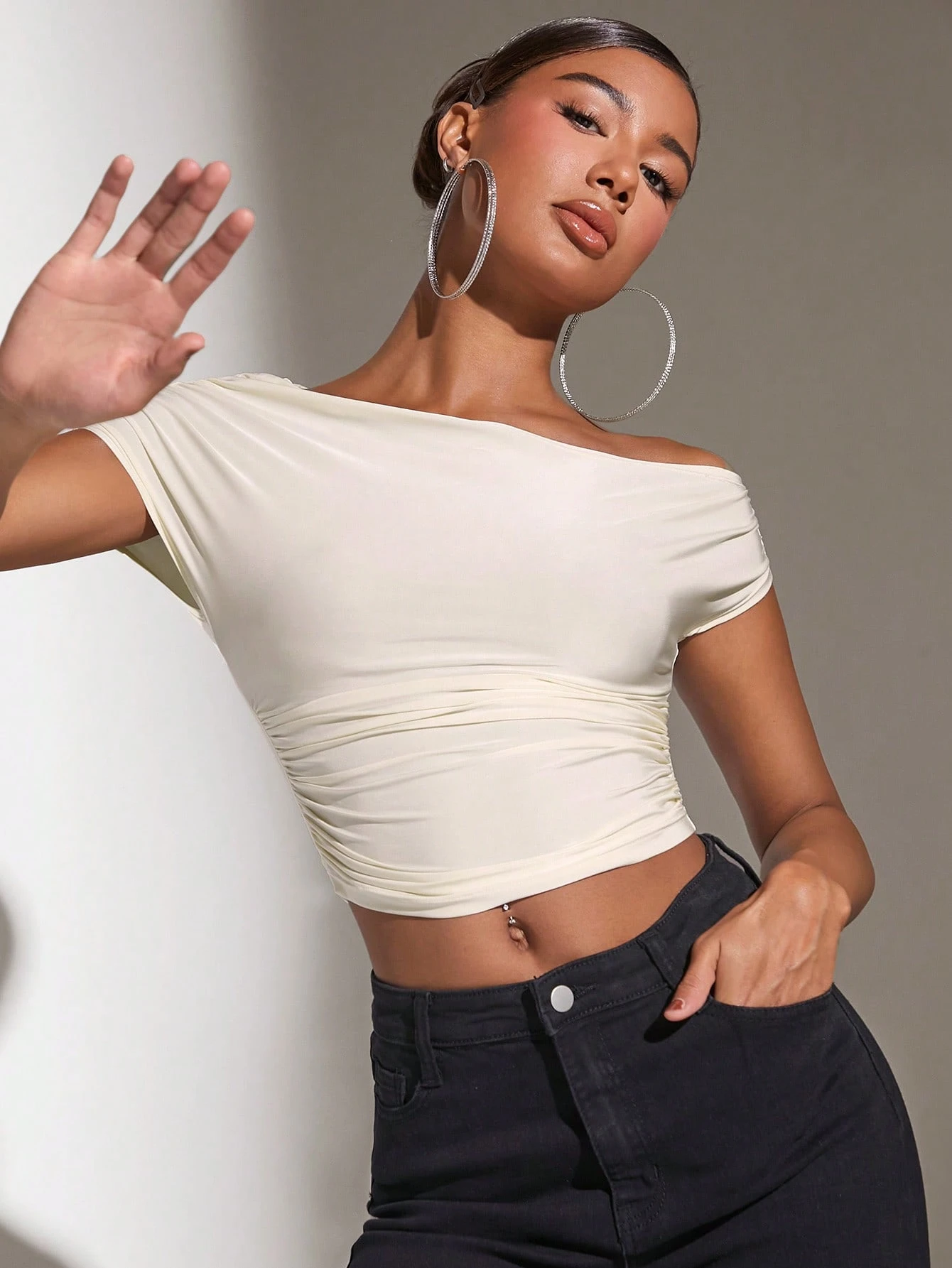 BAE Haut Coupe Slim À Épaules Dénudées Pour Femme — vue 4