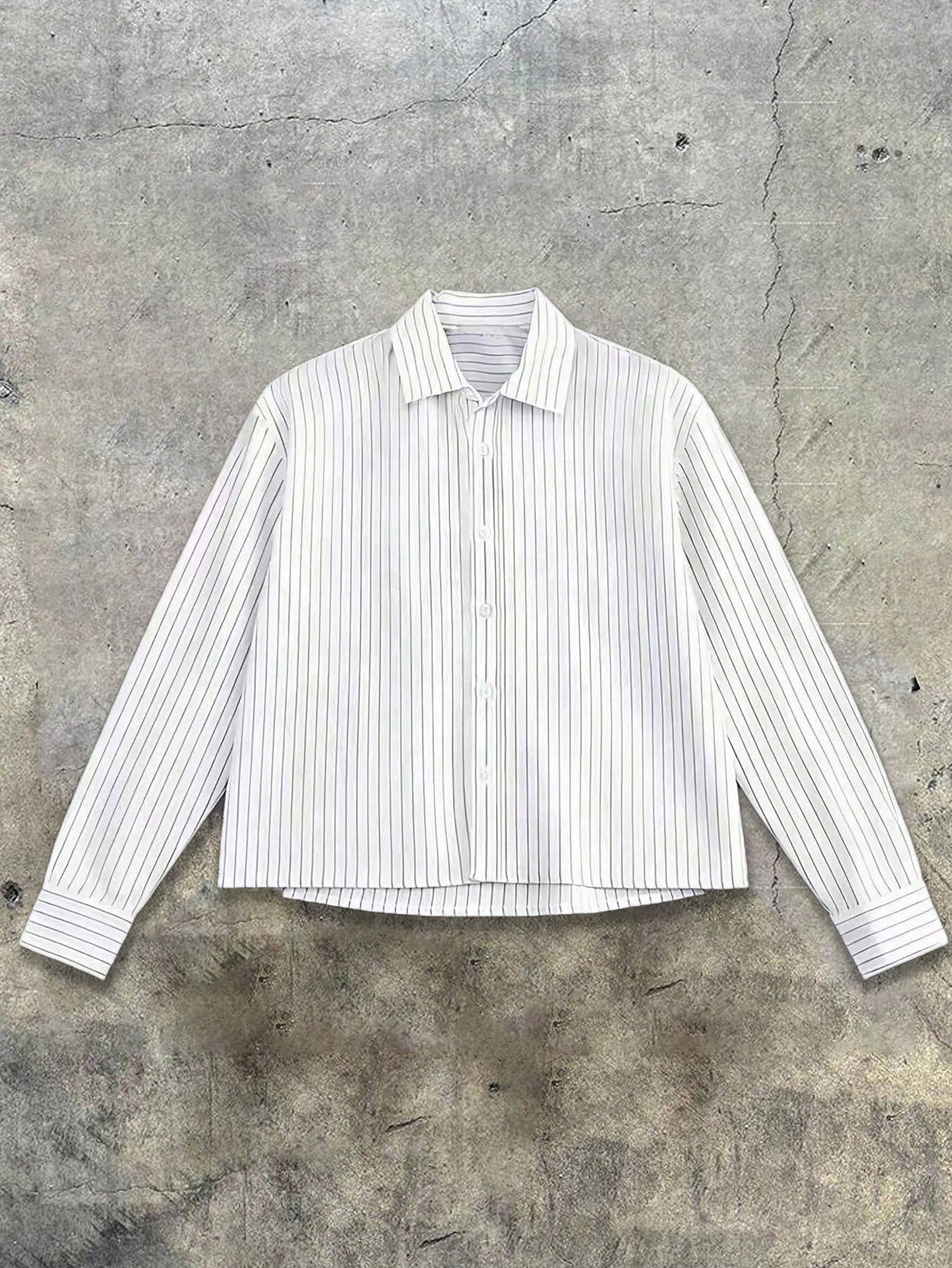 Chemise à manches courtes rayée à simple boutonnage pour hommes, style décontracté/travail — vue 3