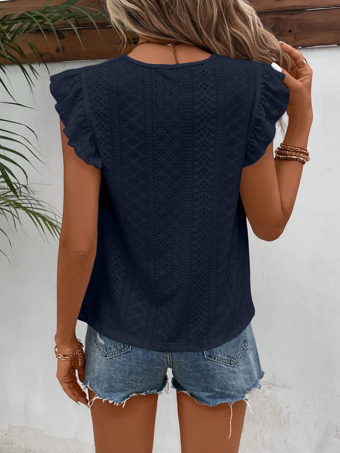 Frenchy T-shirt À Broderie Anglaise À Volants — vue 2