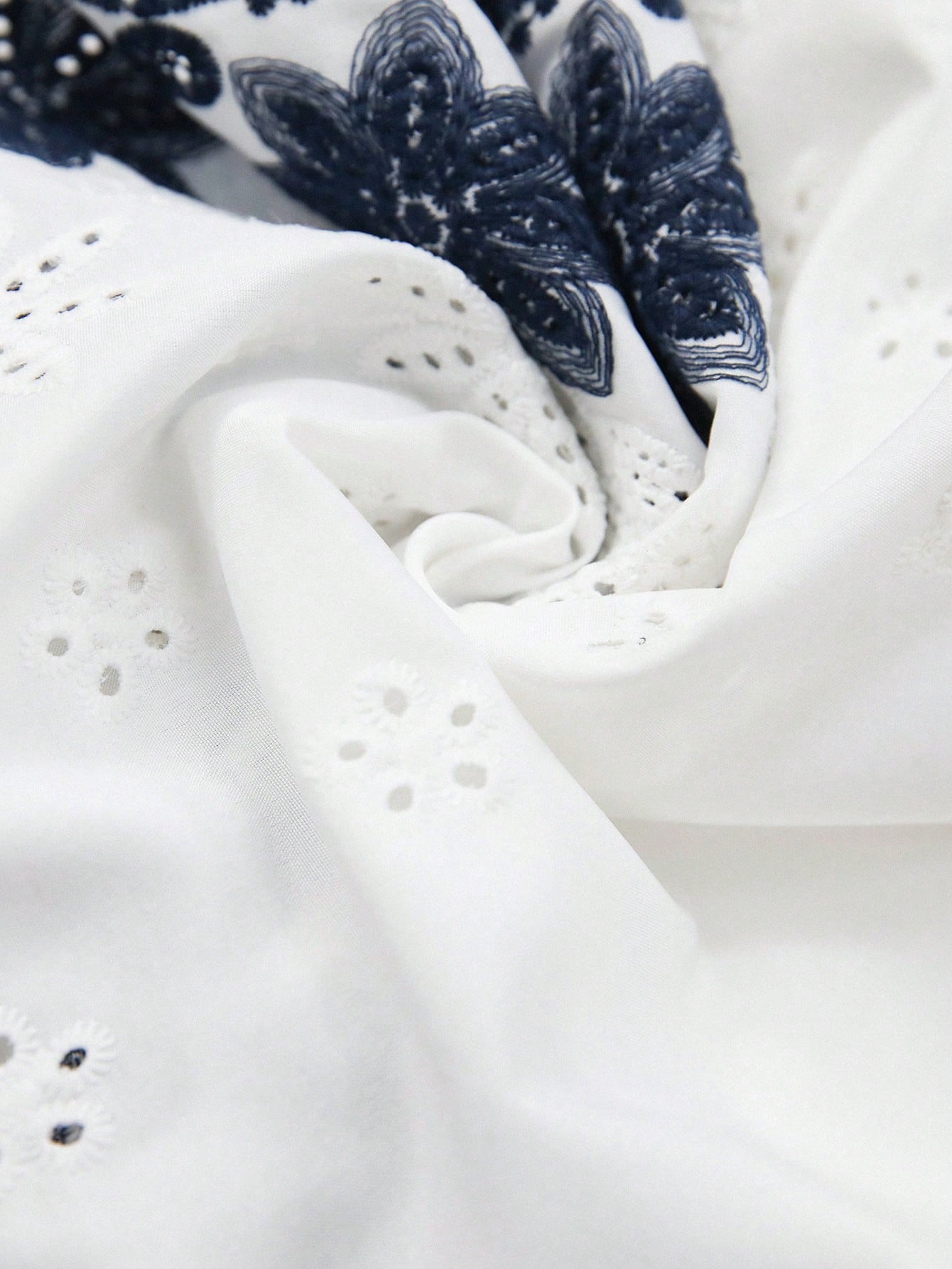 Clasi Blouse courte brodée décontractée pour femmes, printemps/été — vue 6