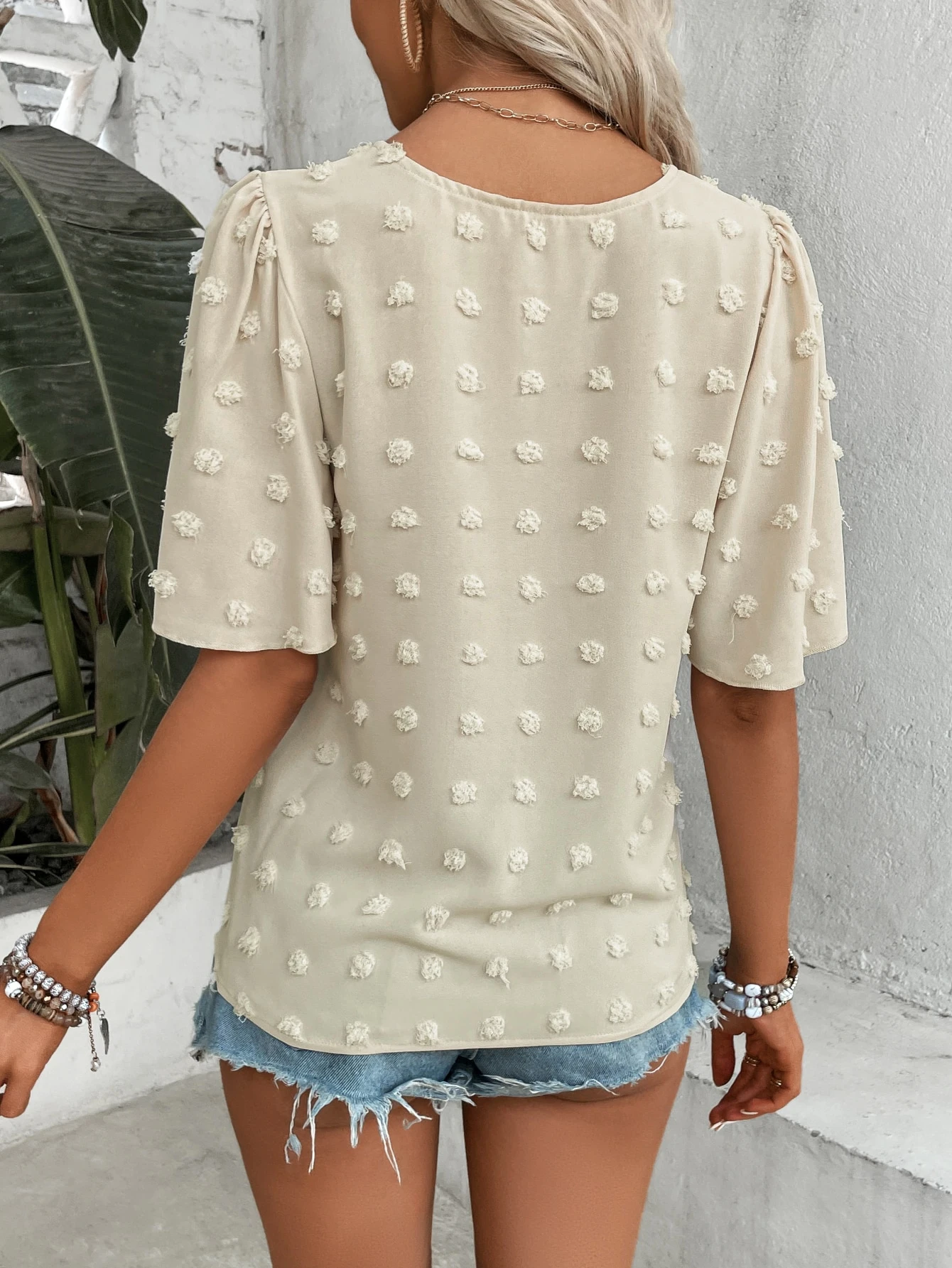 Breezaya Blouse dentelle manches papillon — vue 3