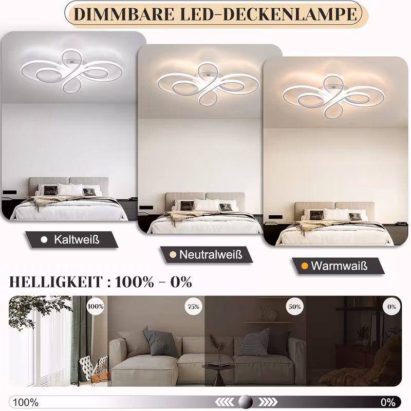 Lampe de plafond Led pour salon — vue 2