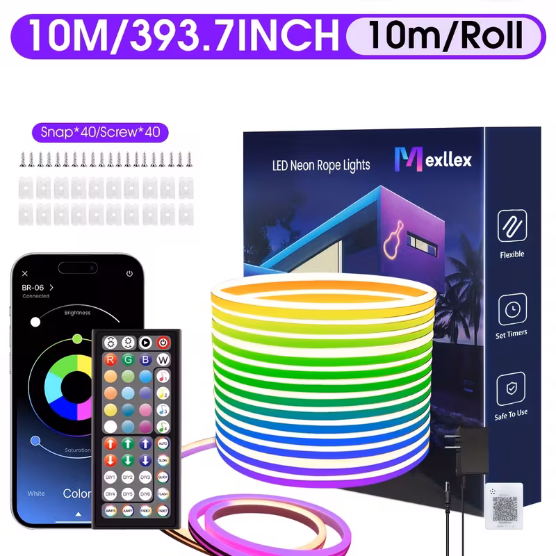 Guirlande Lumineuse LED avec Commande par Application/Télécommande