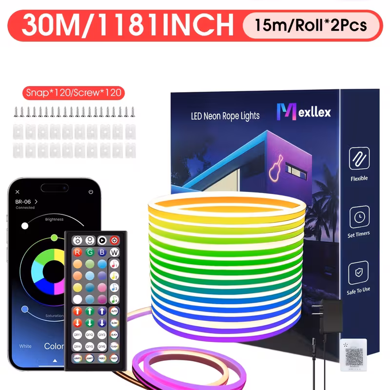 Guirlande Lumineuse LED avec Commande par Application/Télécommande — vue 5