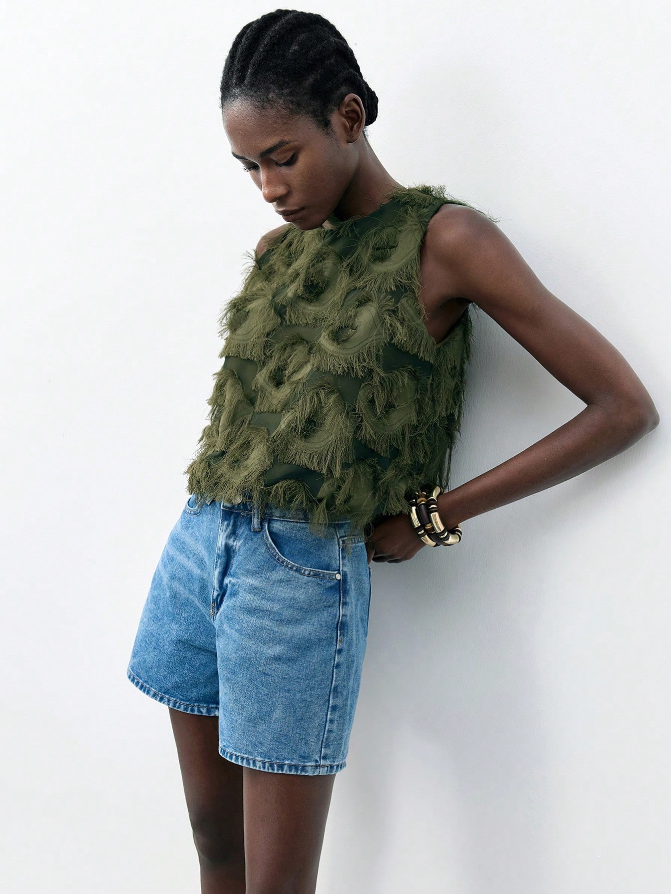 MAIJA Top camisole sans manches bohème d'été avec découpes et tie-dye, vêtements — vue 6