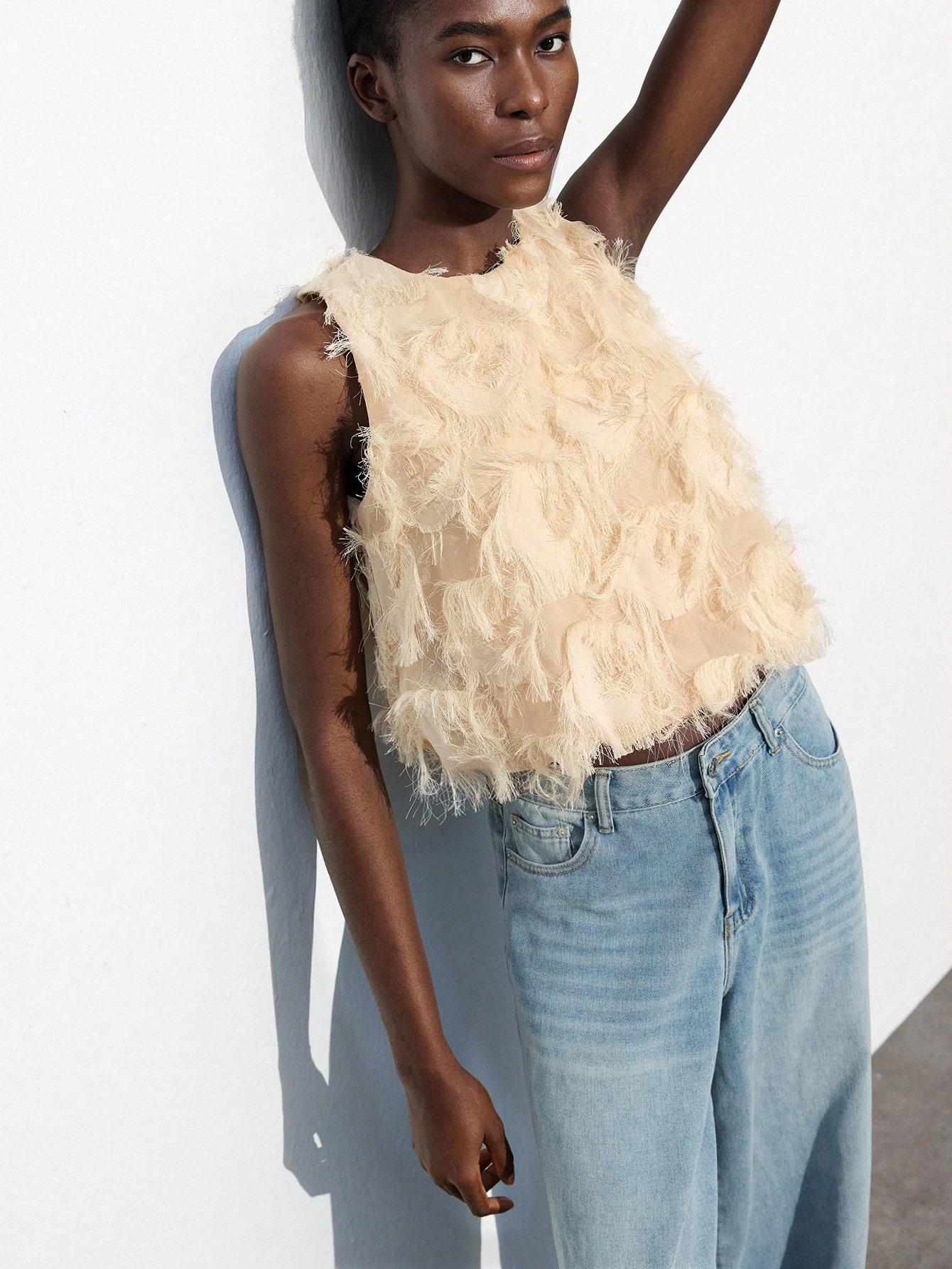 MAIJA Top camisole sans manches bohème d'été avec découpes et tie-dye, vêtements — vue 9