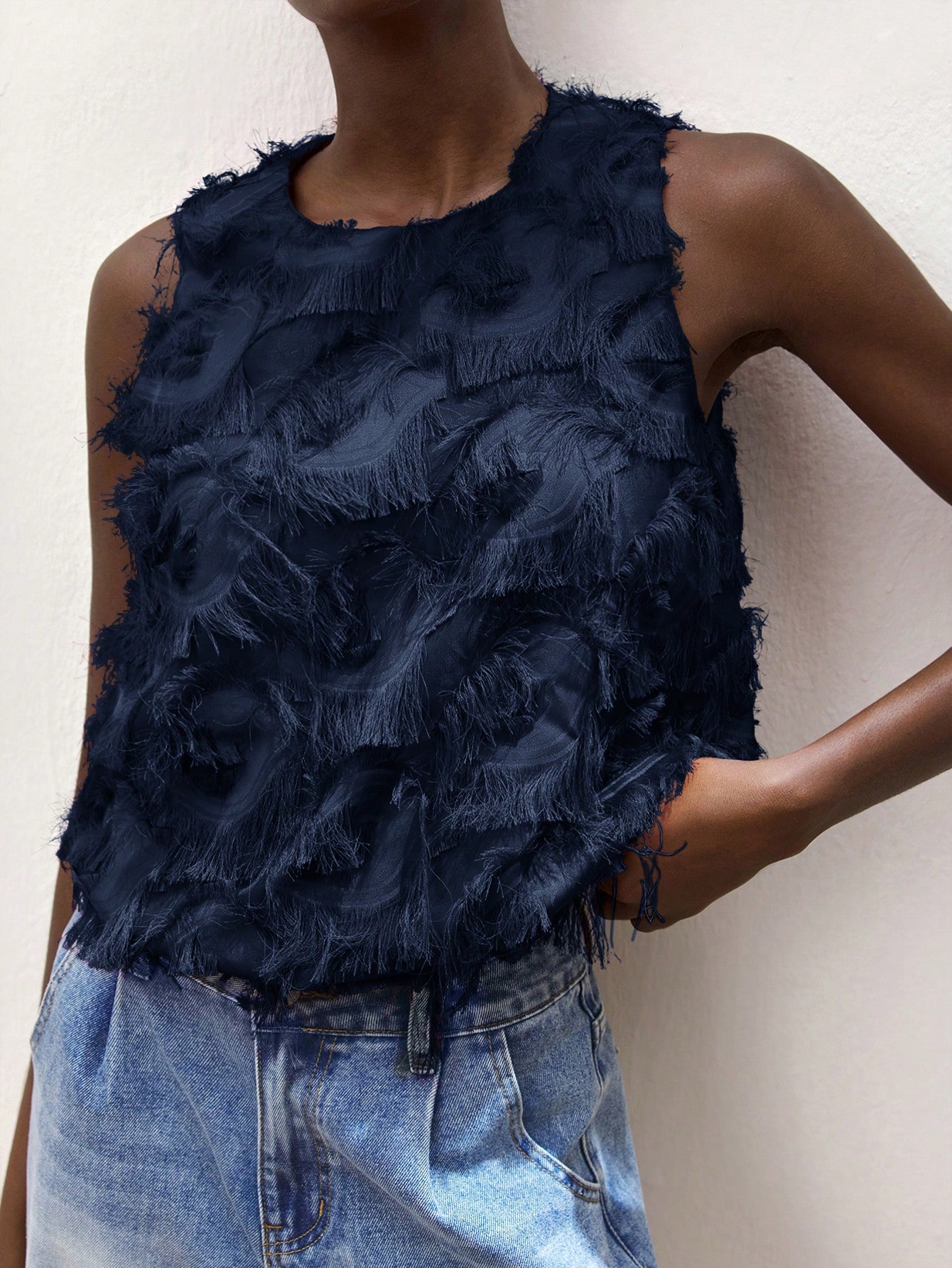 MAIJA Top camisole sans manches bohème d'été avec découpes et tie-dye, vêtements — vue 10