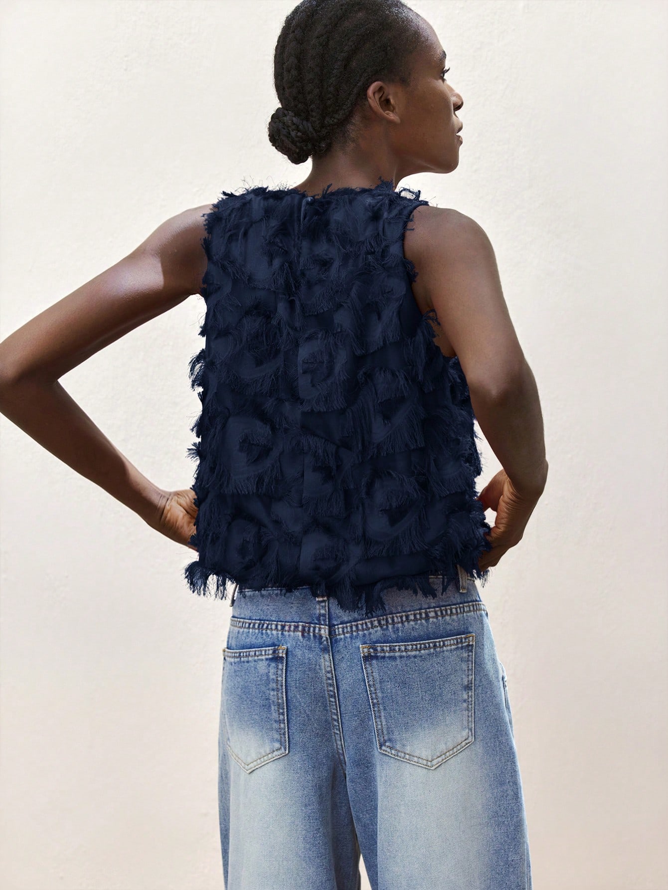 MAIJA Top camisole sans manches bohème d'été avec découpes et tie-dye, vêtements — vue 11