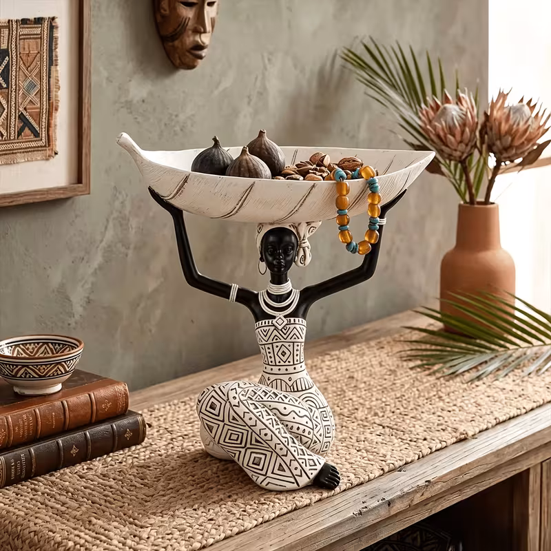 Statue figurine féminine africaine