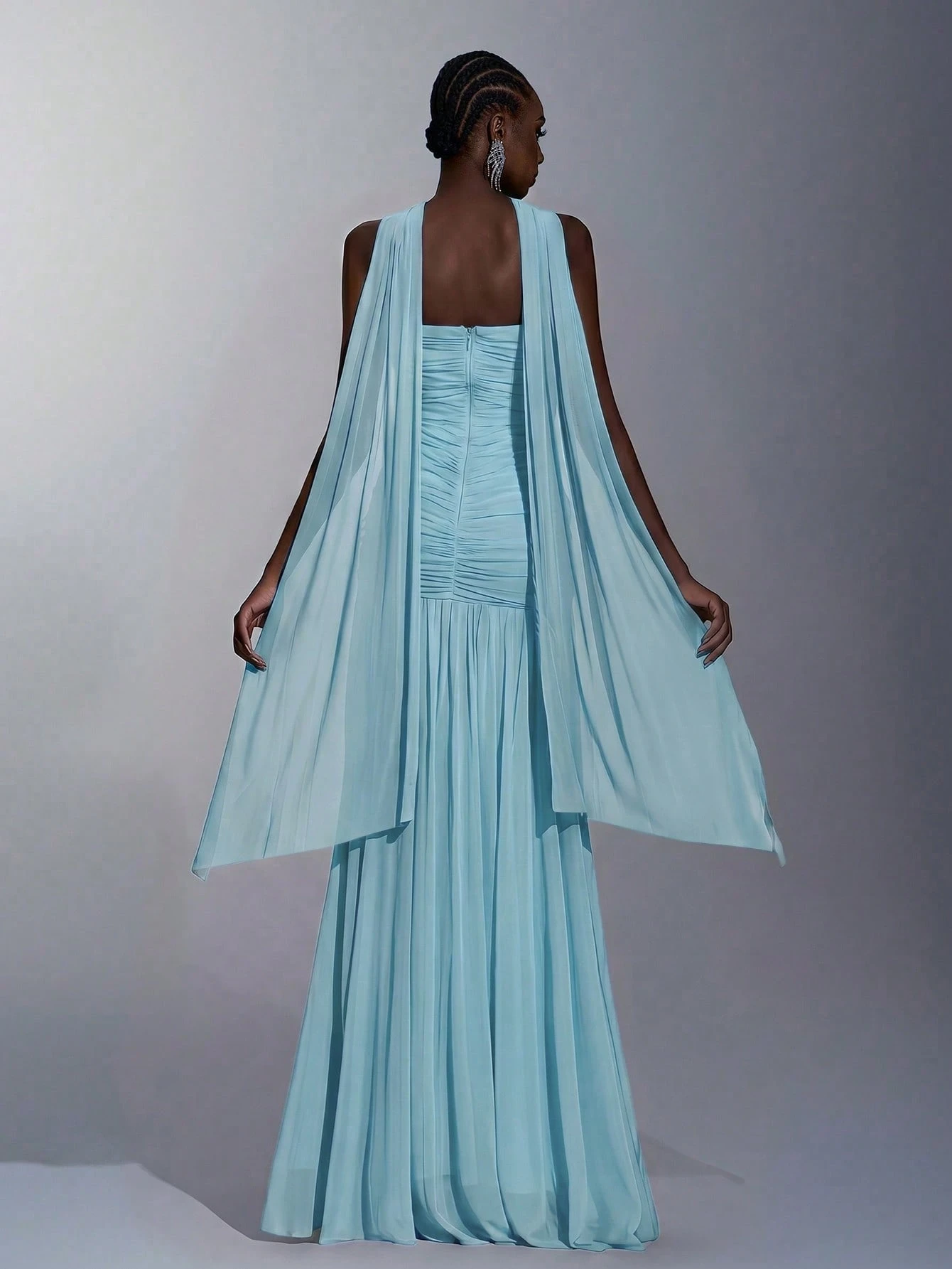 Elitara Robe de soirée élégante en maille tricotée haute élasticité avec bustier, devant — vue 3