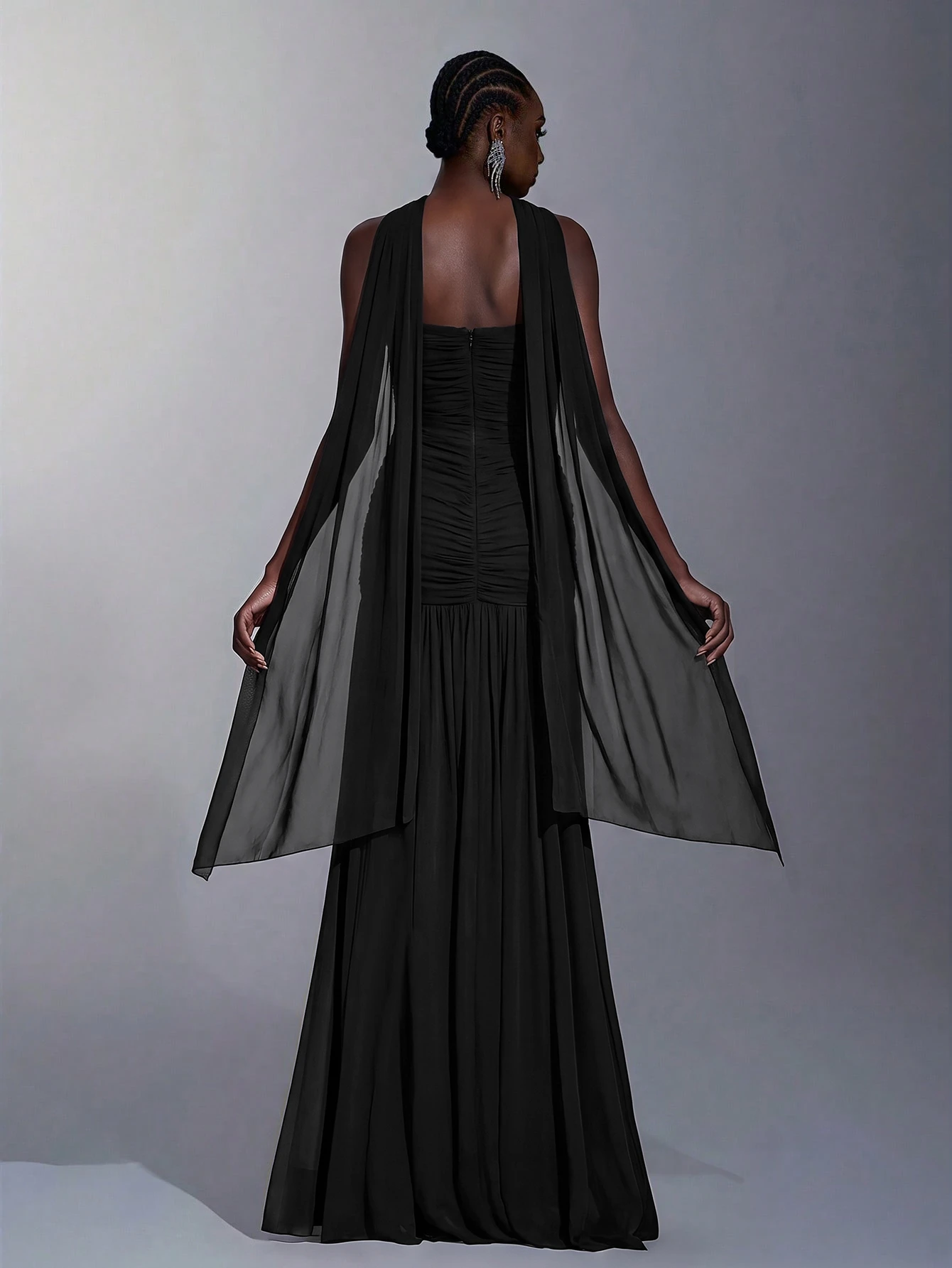 Elitara Robe de soirée élégante en maille tricotée haute élasticité avec bustier, devant — vue 8