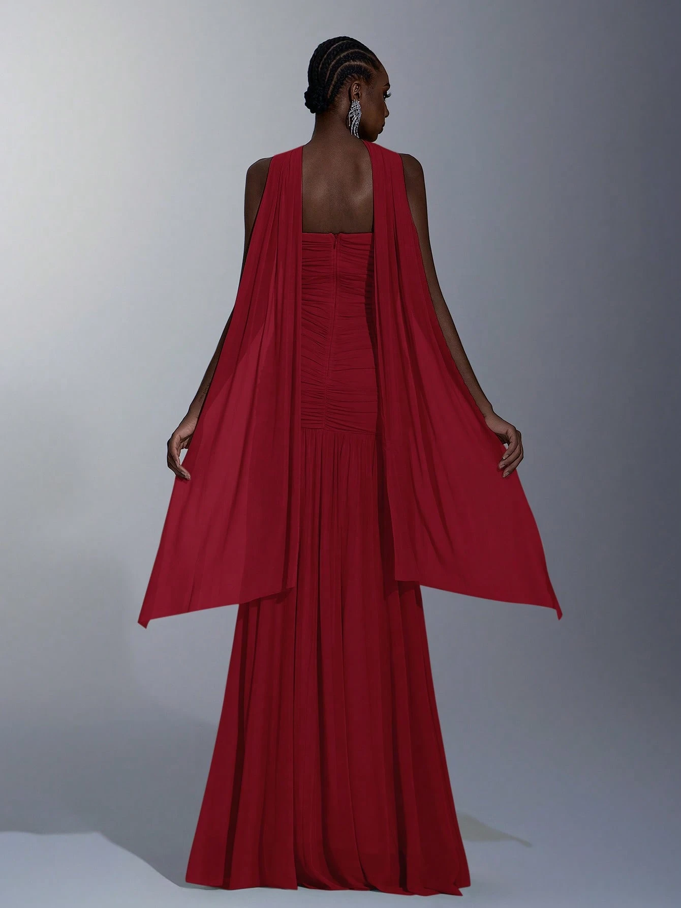 Elitara Robe de soirée élégante en maille tricotée haute élasticité avec bustier, devant — vue 15