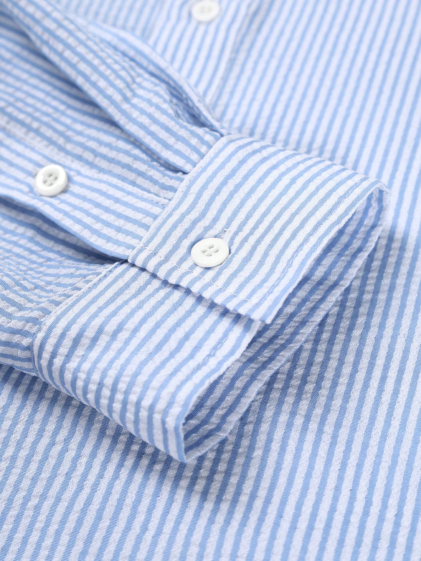 Chemise à manches longues en lin à col montant et demi-patte pour hommes GloMan, légère, — vue 10