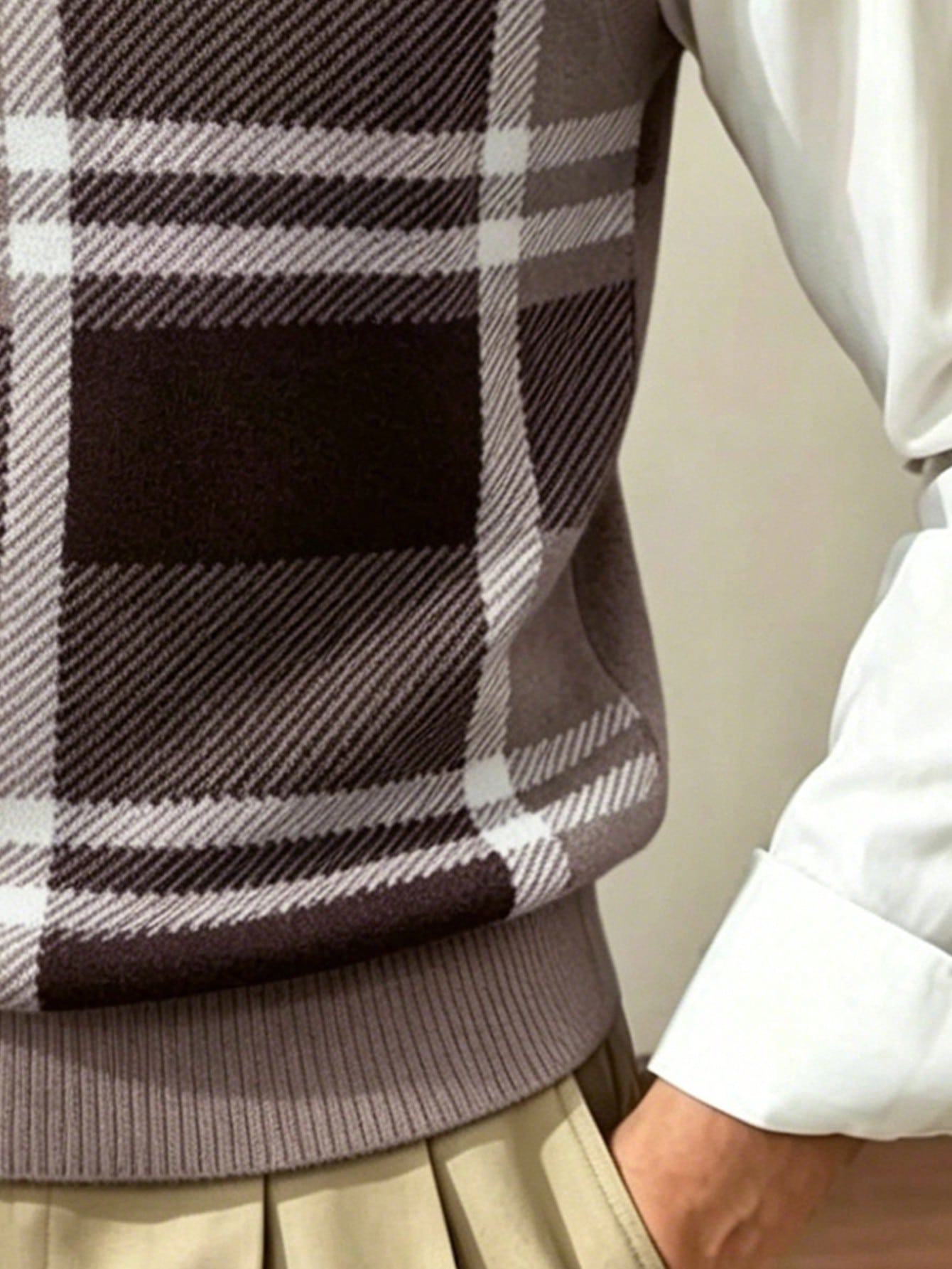 Pull style universitaire automne/hiver pour hommes, gilet tricoté décontracté polyvalent — vue 10