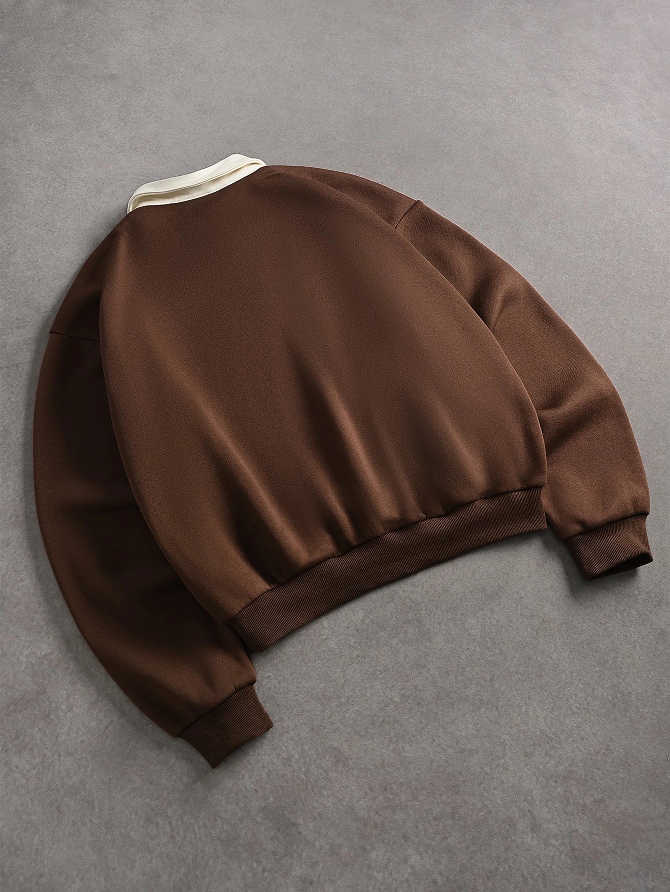 PAVTROS Sweat-shirt décontracté ample à manches longues avec col polo et imprimé lettres — vue 20