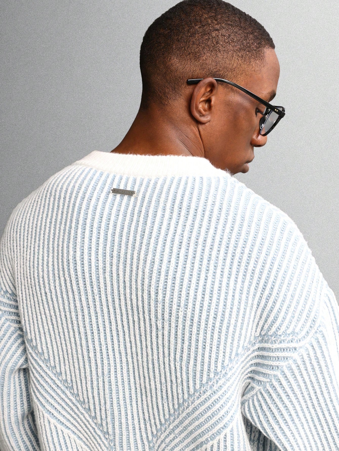 SUMWON Pull court ajusté en tricot col rond, motif côtelé conçu, décontracté pour — vue 5