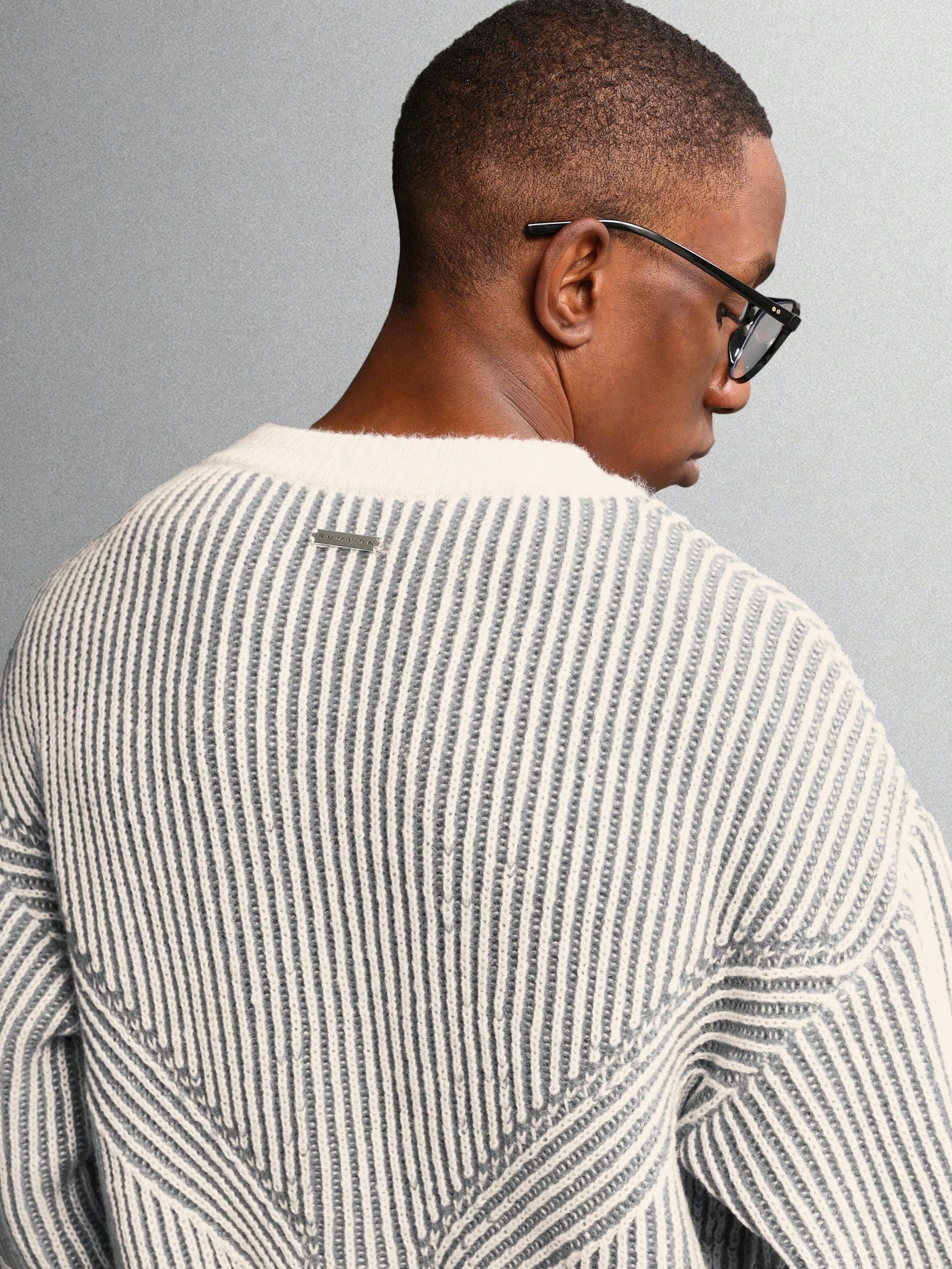 SUMWON Pull court ajusté en tricot col rond, motif côtelé conçu, décontracté pour — vue 12