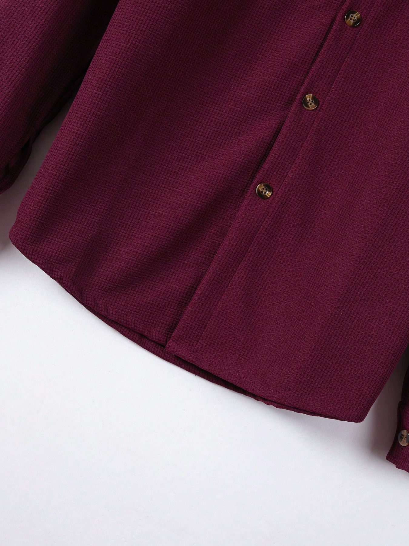 Ensemble 2 pièces pour hommes, chemise décontractée unie à double poche et col à revers à — vue 9