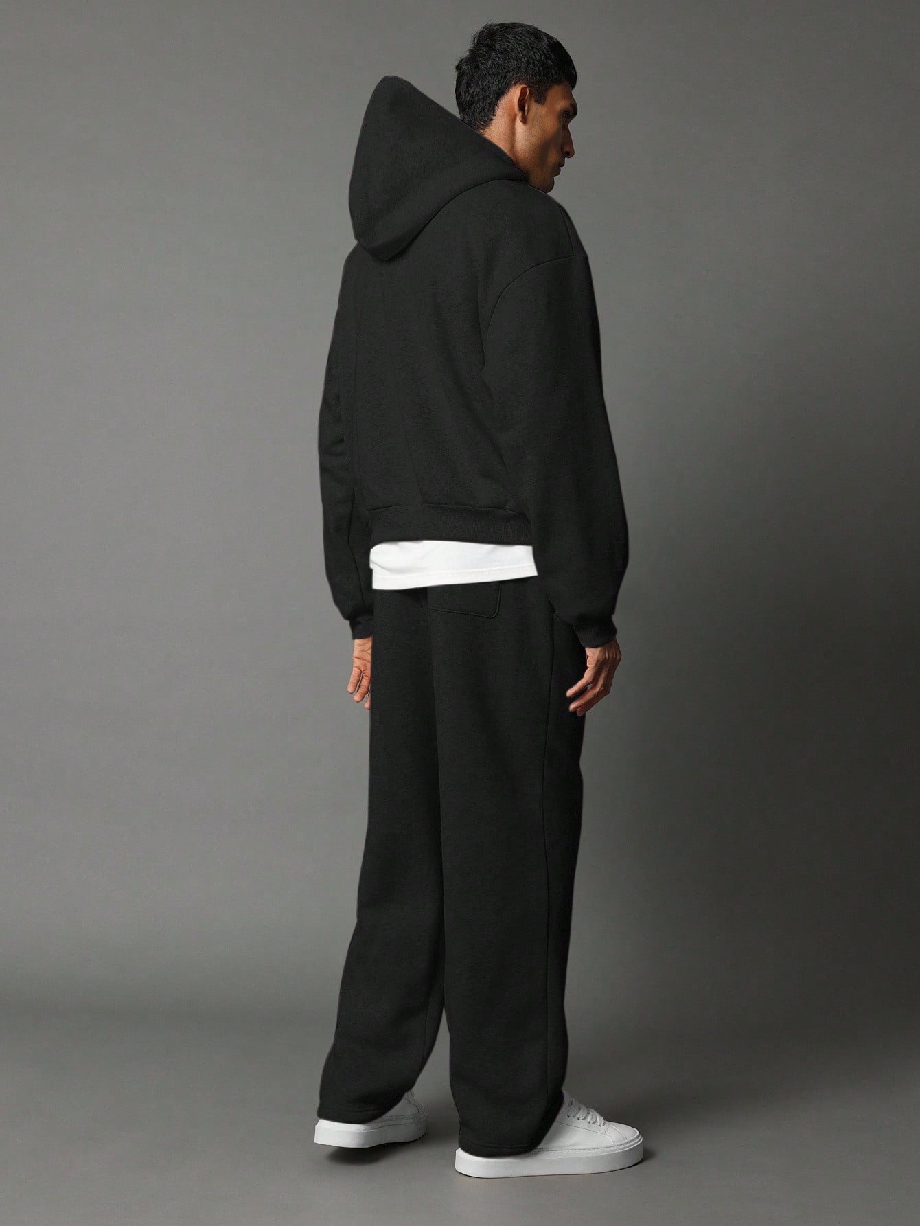 SUMWON Ensemble coordonné essentiel avec sweat-shirt à capuche et jogger à entre-jambe — vue 6