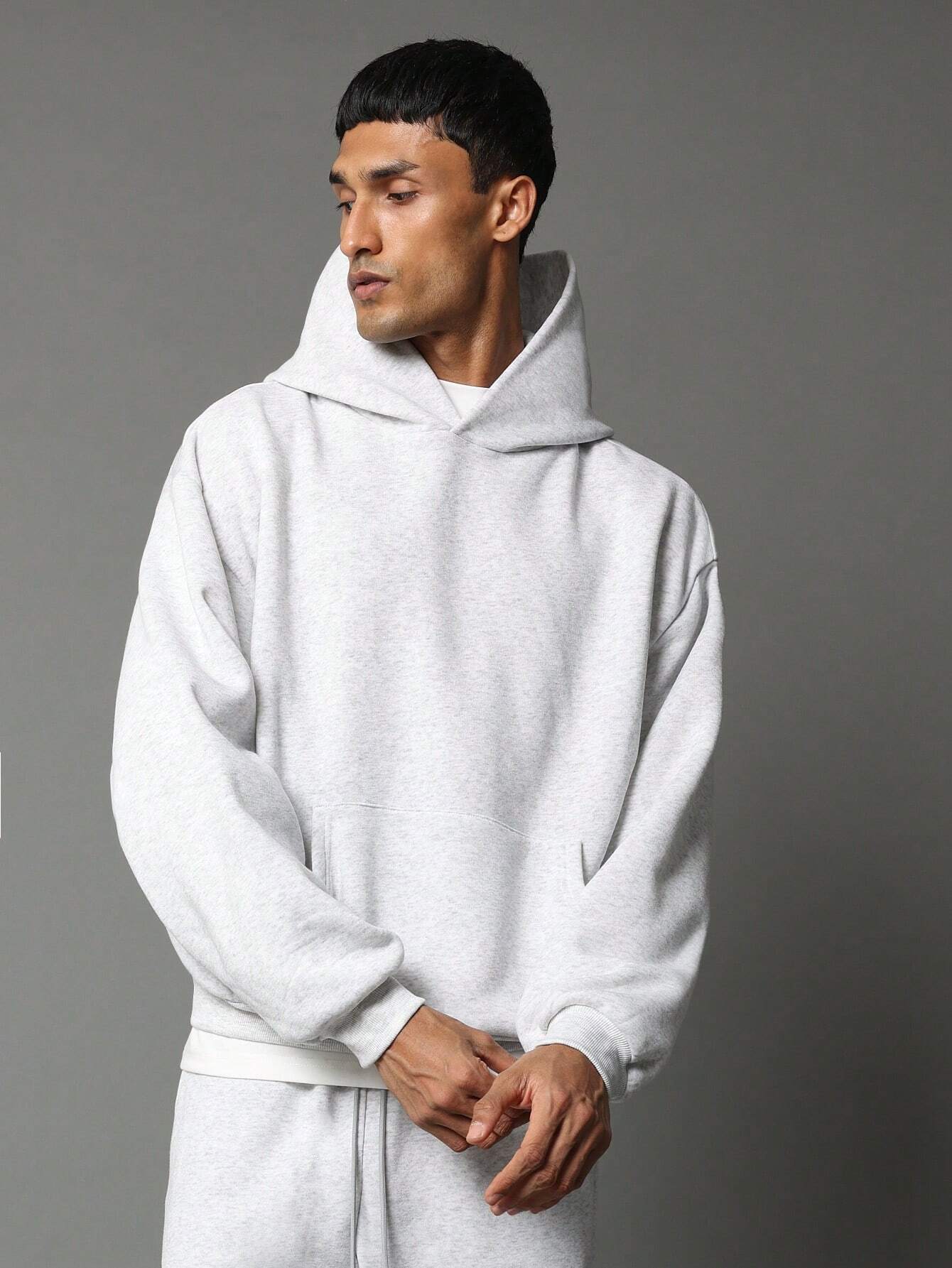 SUMWON Ensemble coordonné essentiel avec sweat-shirt à capuche et jogger à entre-jambe — vue 3