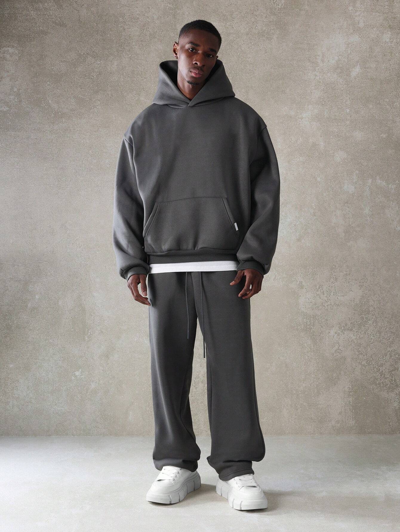 SUMWON Ensemble coordonné essentiel avec sweat-shirt à capuche et jogger à entre-jambe — vue 9