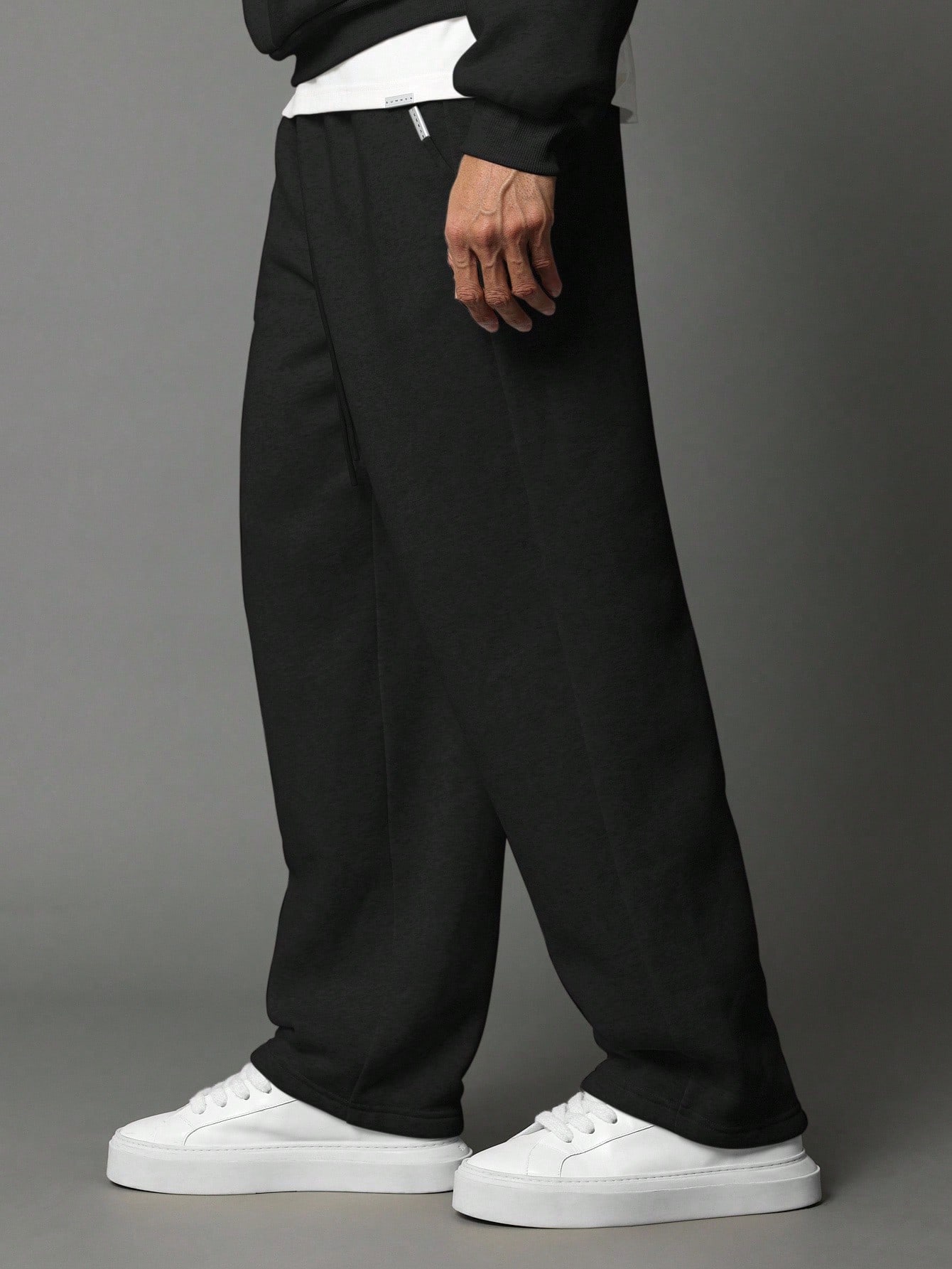 SUMWON Ensemble coordonné essentiel avec sweat-shirt à capuche et jogger à entre-jambe — vue 8