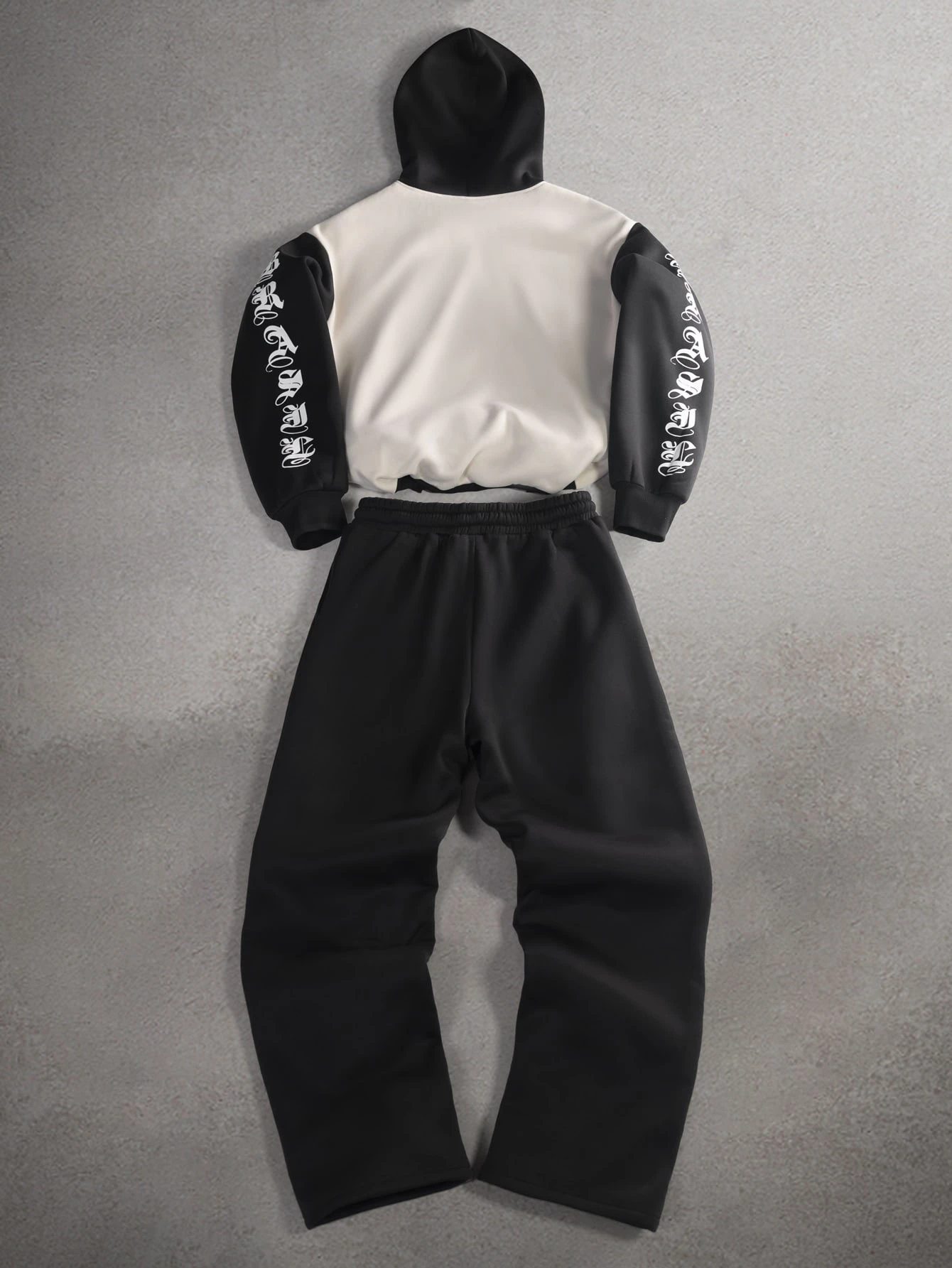 STYNVO Ensemble sweat-shirt à capuche et pantalon de survêtement imprimé lettres pour — vue 9