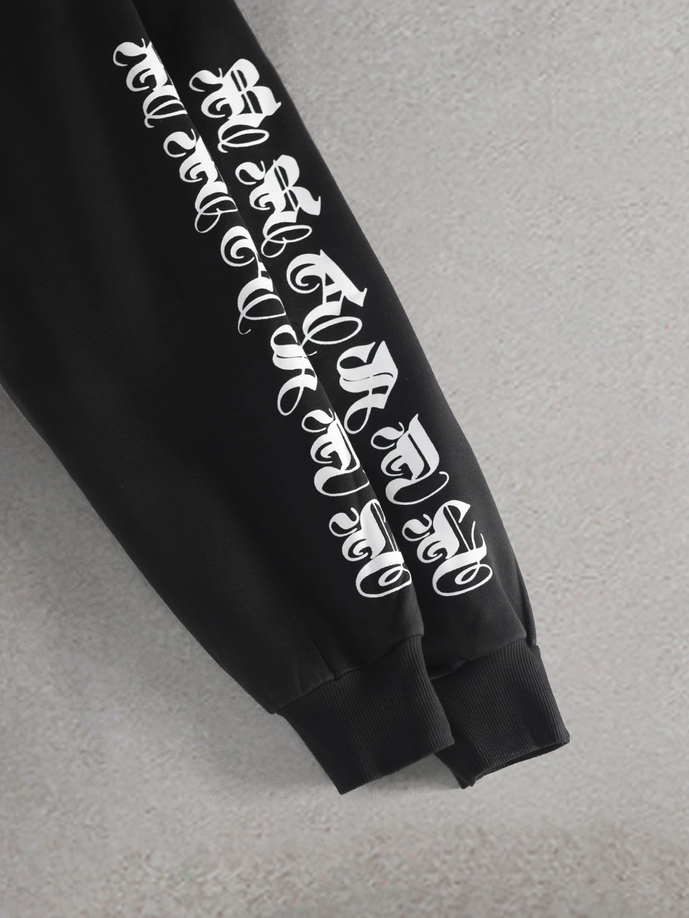 STYNVO Ensemble sweat-shirt à capuche et pantalon de survêtement imprimé lettres pour — vue 11