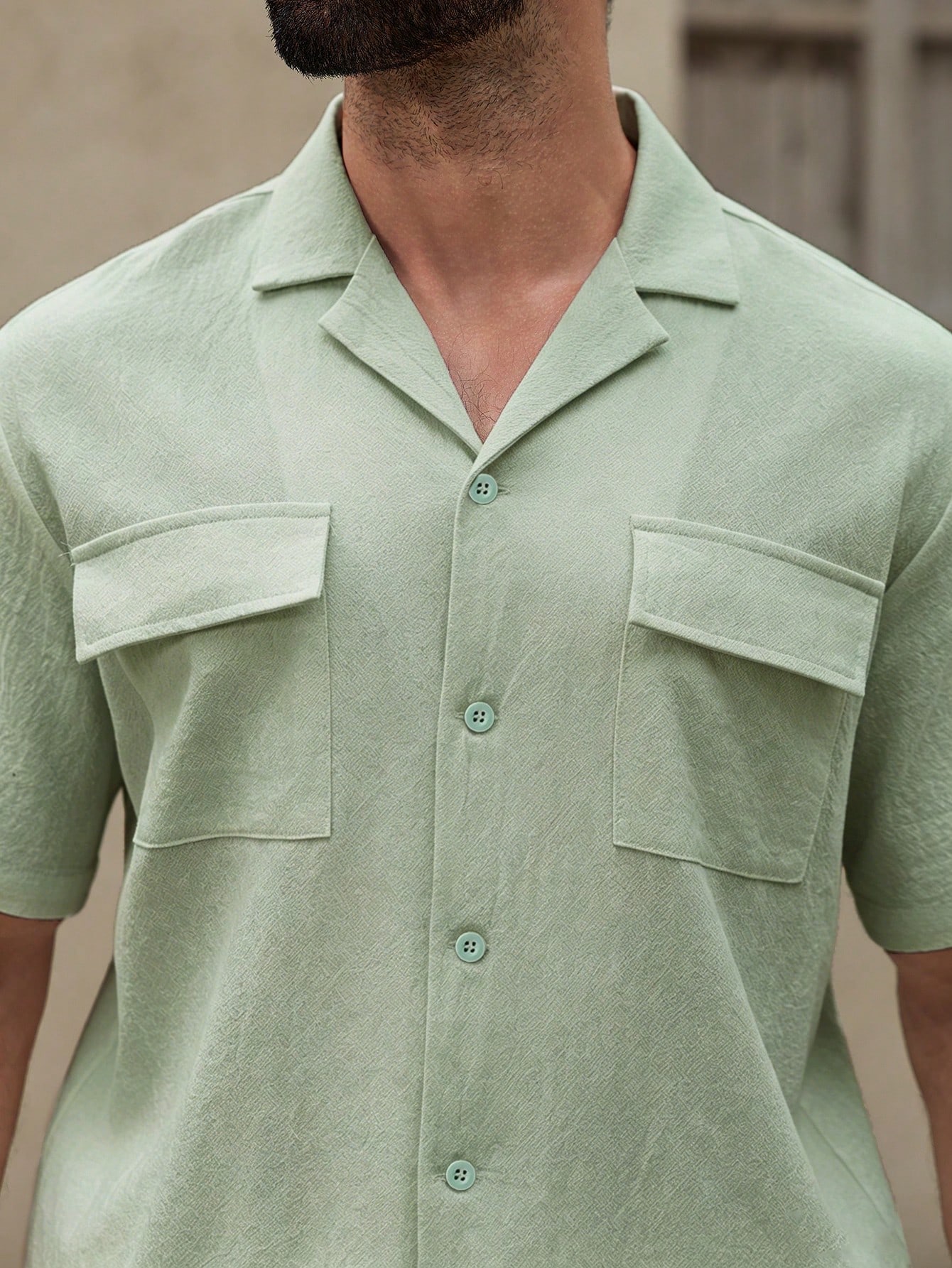 Manfinity Homme Ensemble coordonné de costume décontracté pour homme, couleur unie, col à — vue 12