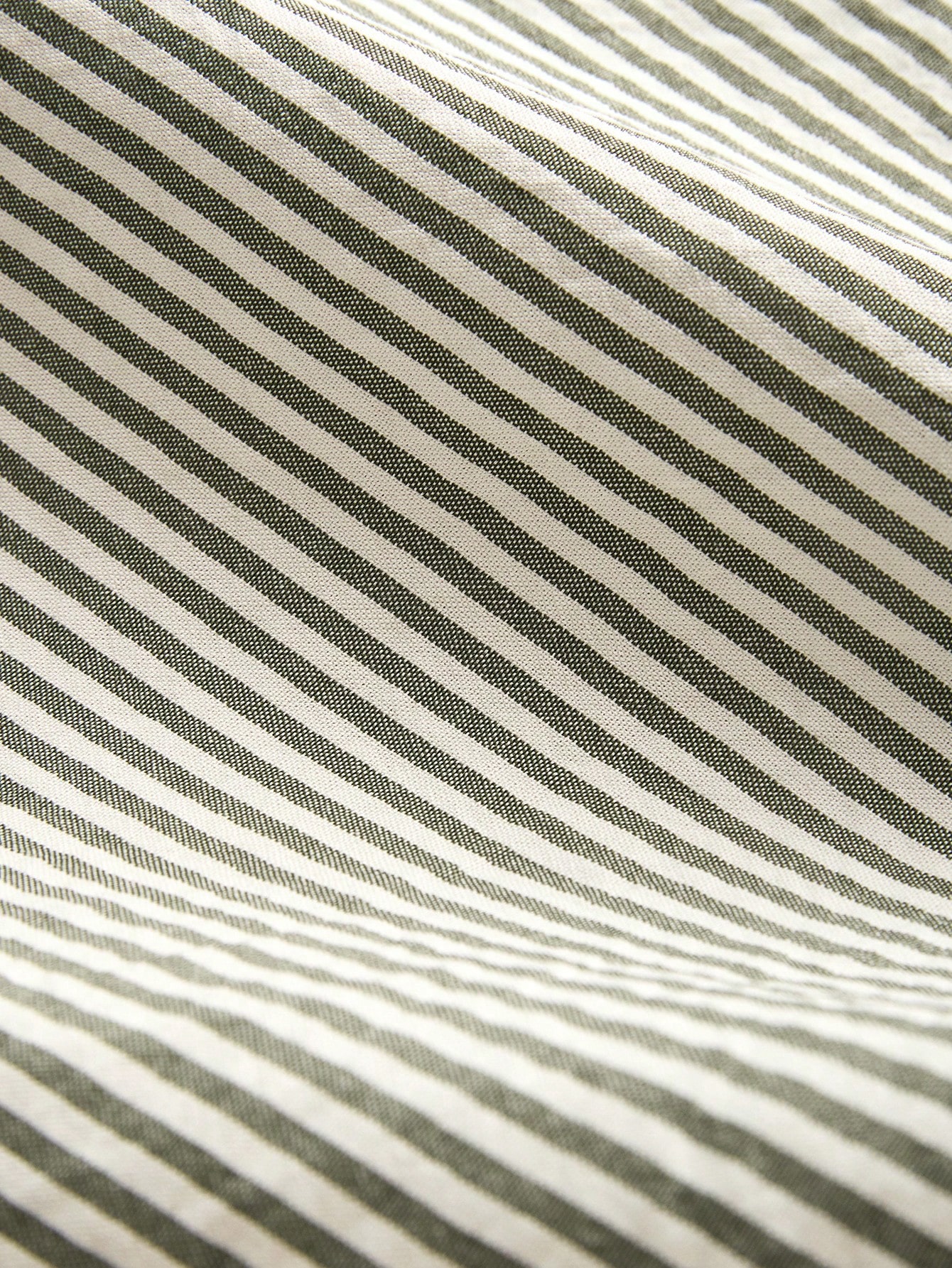 Core Aspect Chemise en lin à fines rayures verticales vertes vintage pour hommes, col de — vue 3