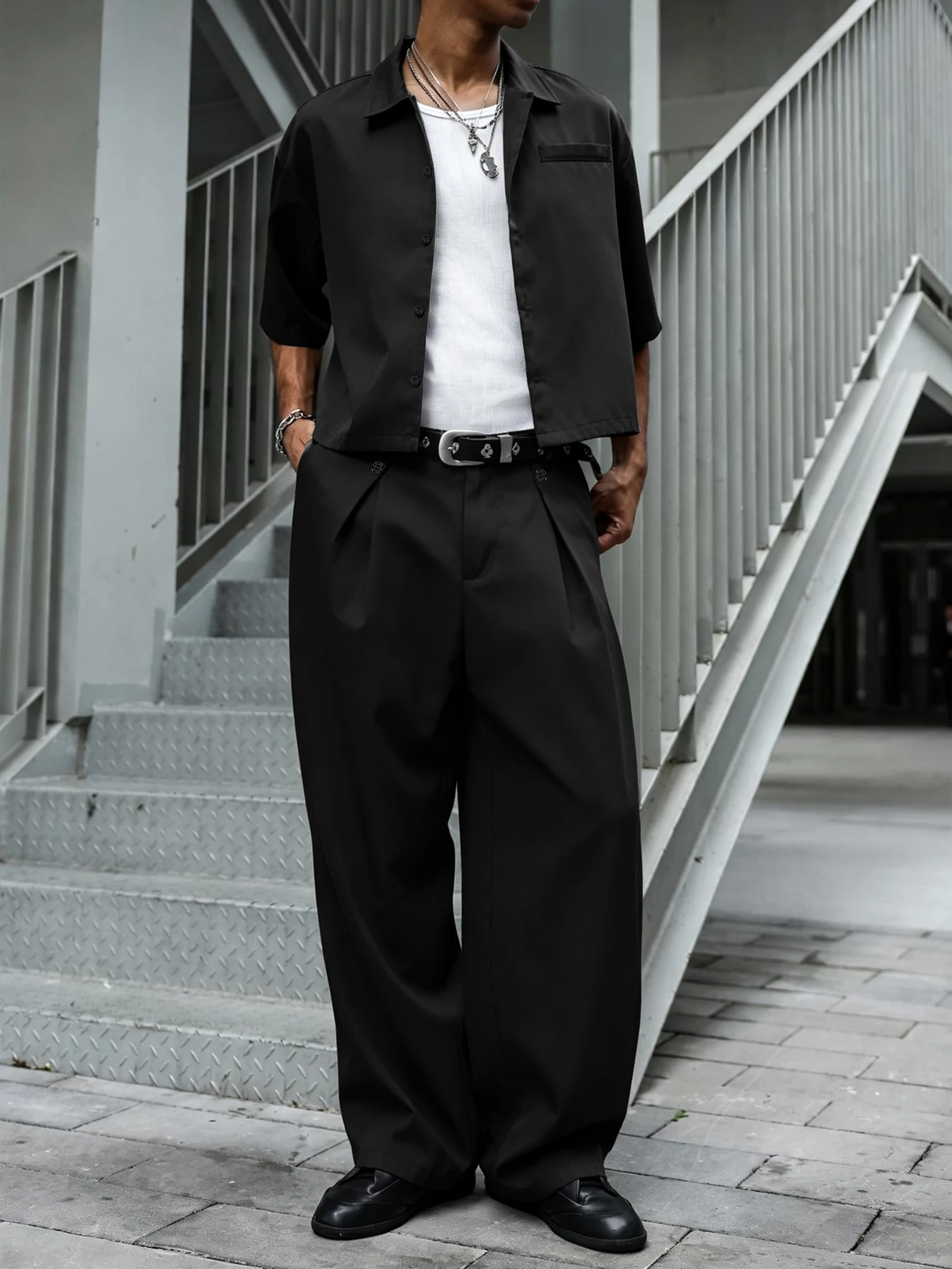 Major Grit Ensemble Top à manches courtes et pantalon long style décontracté de rue pour — vue 5