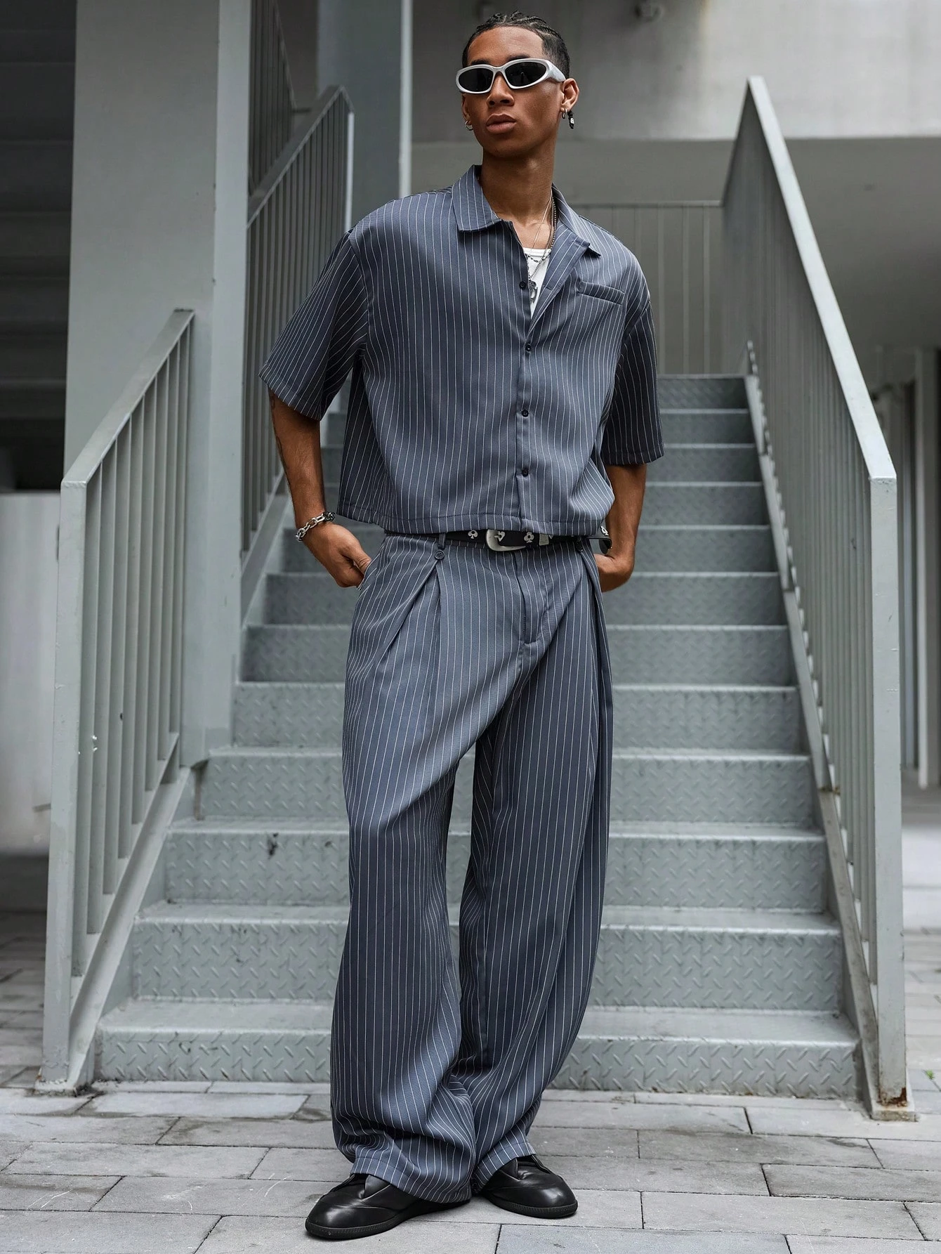 Major Grit Ensemble Top à manches courtes et pantalon long style décontracté de rue pour — vue 9