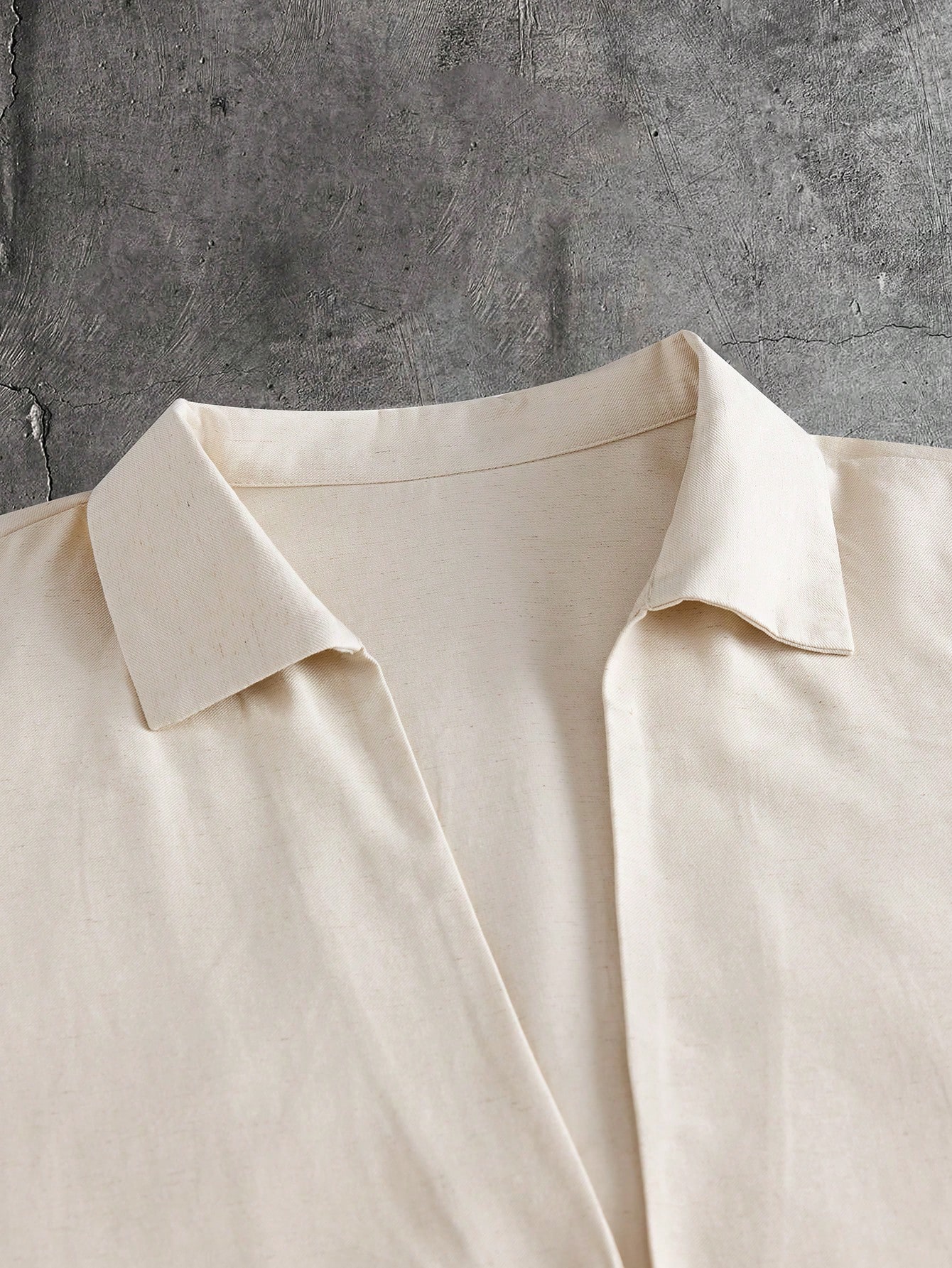 AXEPEAK Ensemble de chemise et pantalon de couleur unie polyvalent et décontracté pour — vue 4