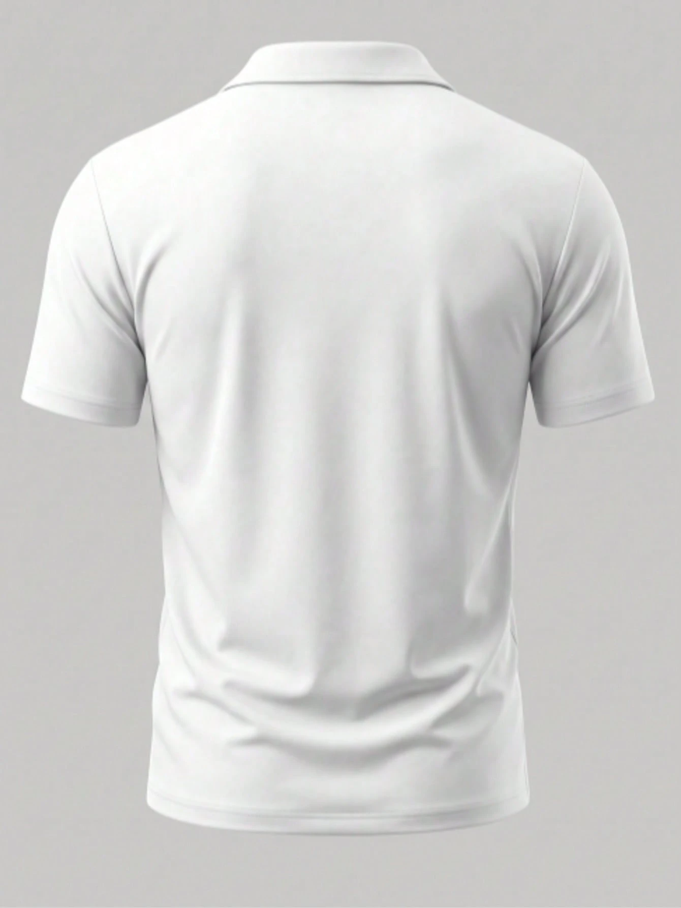 Chemise polo à manches courtes de couleur unie légère pour hommes, convient pour les — vue 7
