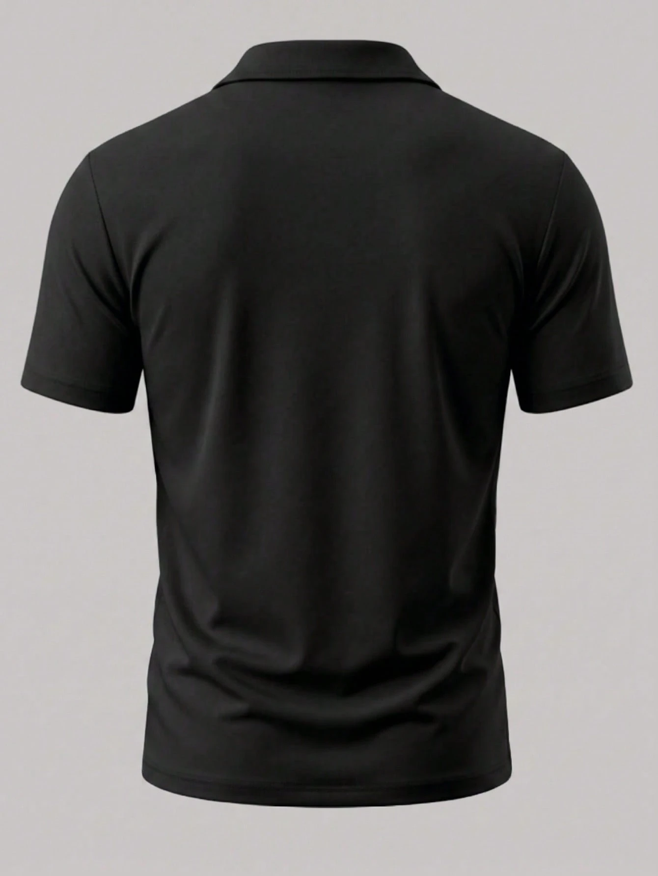 Chemise polo à manches courtes de couleur unie légère pour hommes, convient pour les — vue 12