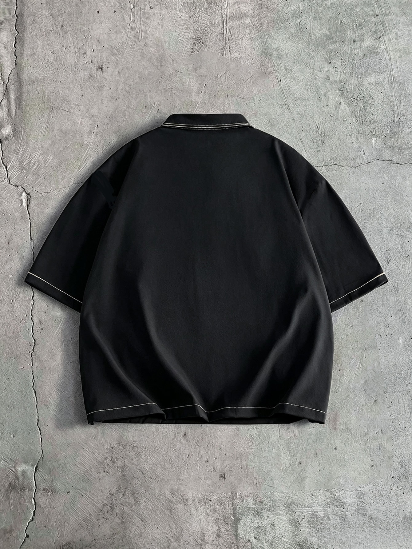 AXEPEAK Polo décontracté à manches courtes avec col contrasté et demi-patte, été — vue 4
