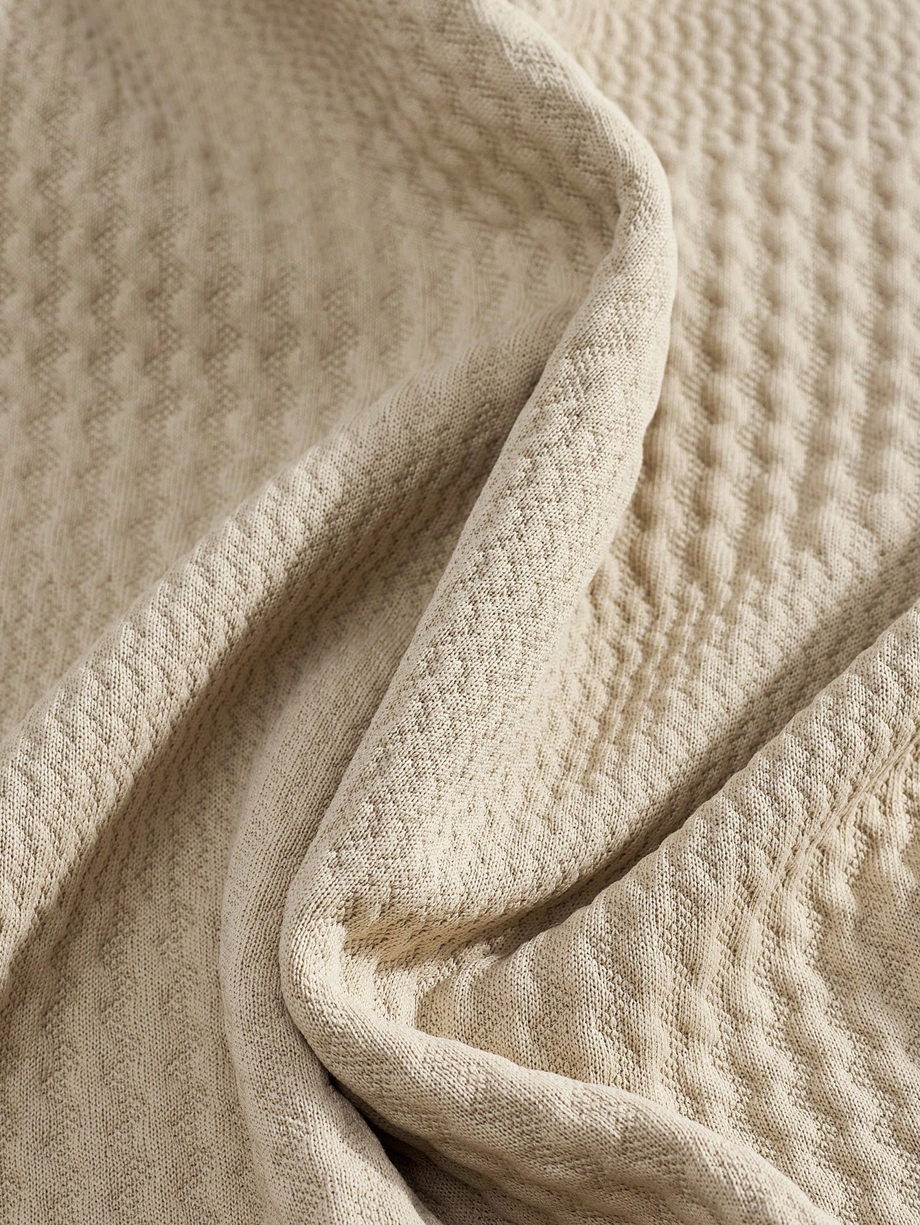 Polo à manches longues texturé kaki pour hommes, pull tricoté pour hommes, Top de — vue 11