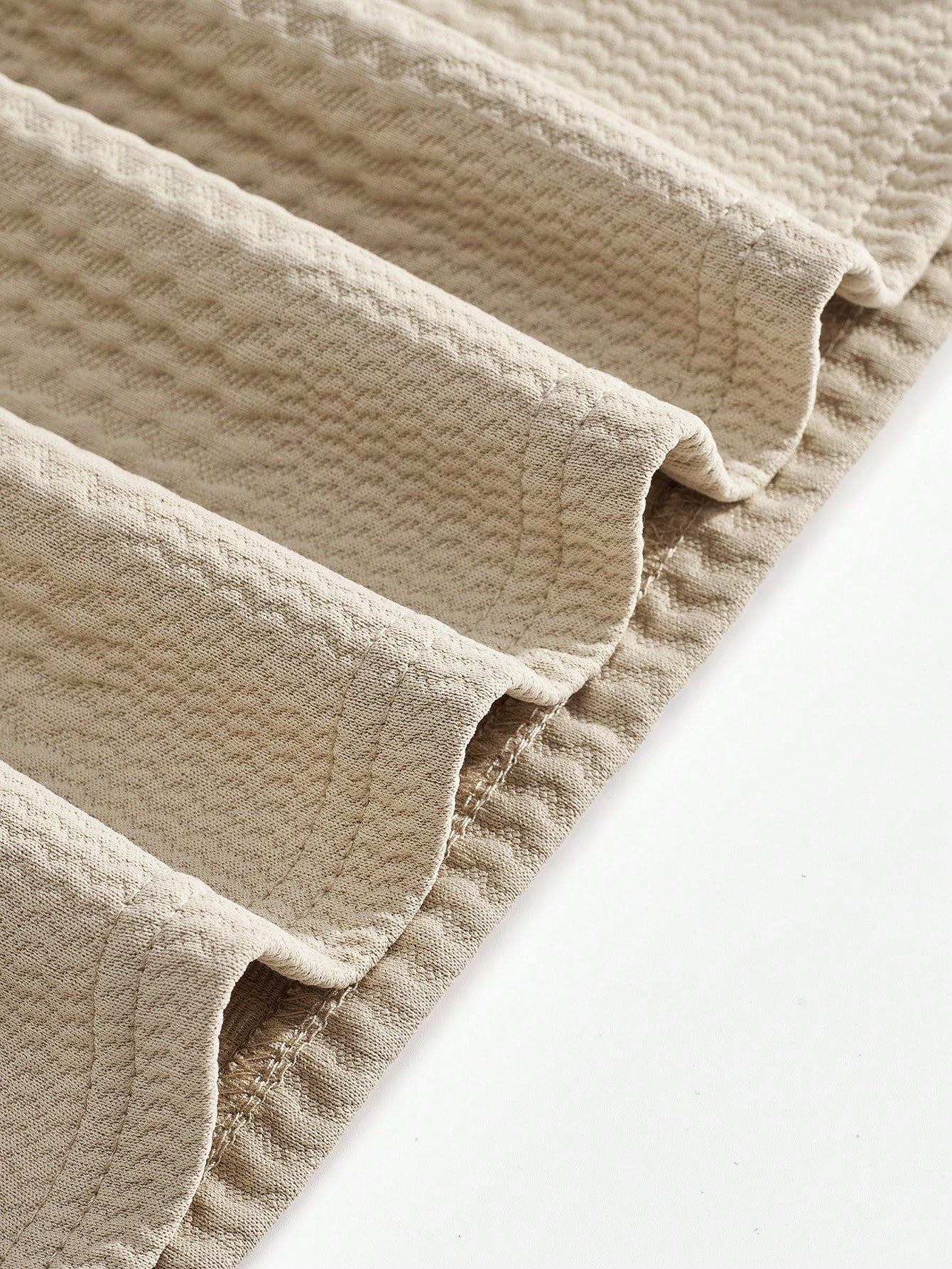 Polo à manches longues texturé kaki pour hommes, pull tricoté pour hommes, Top de — vue 10