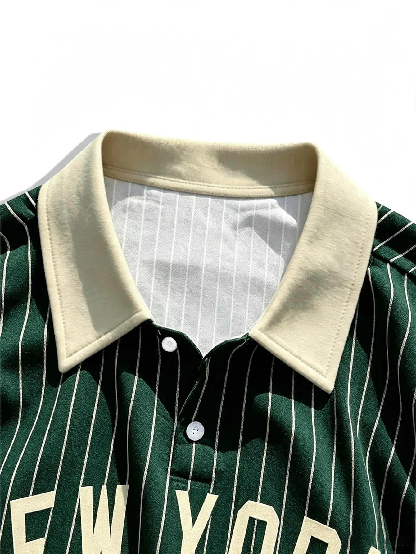 Manfinity EMRG Chemise polo à manches courtes rayée noir et blanc pour hommes, imprimé — vue 5