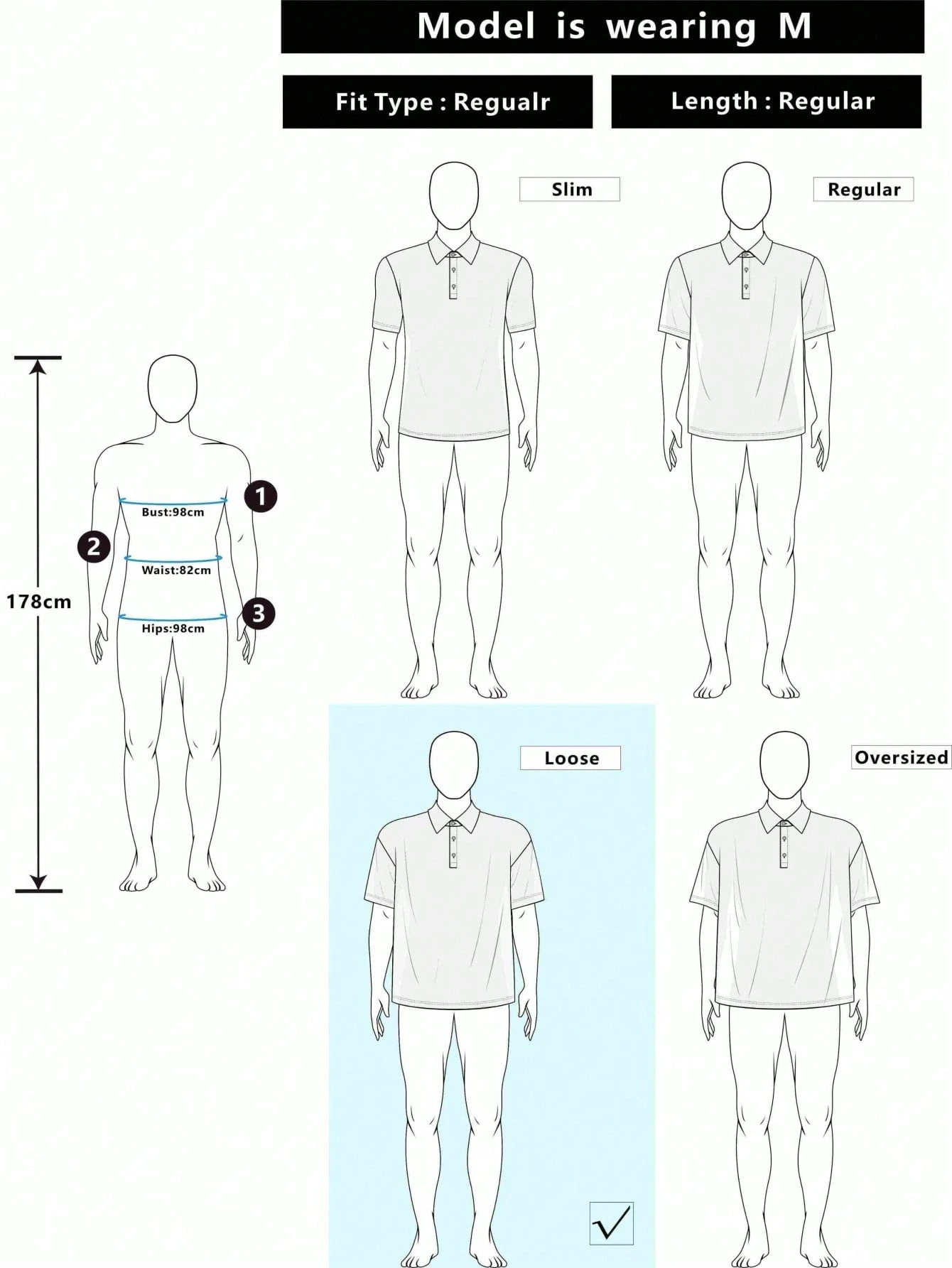AXEPEAK Polo homme en jersey à manches courtes, imprimé lettres et chiffres, décontracté — vue 6