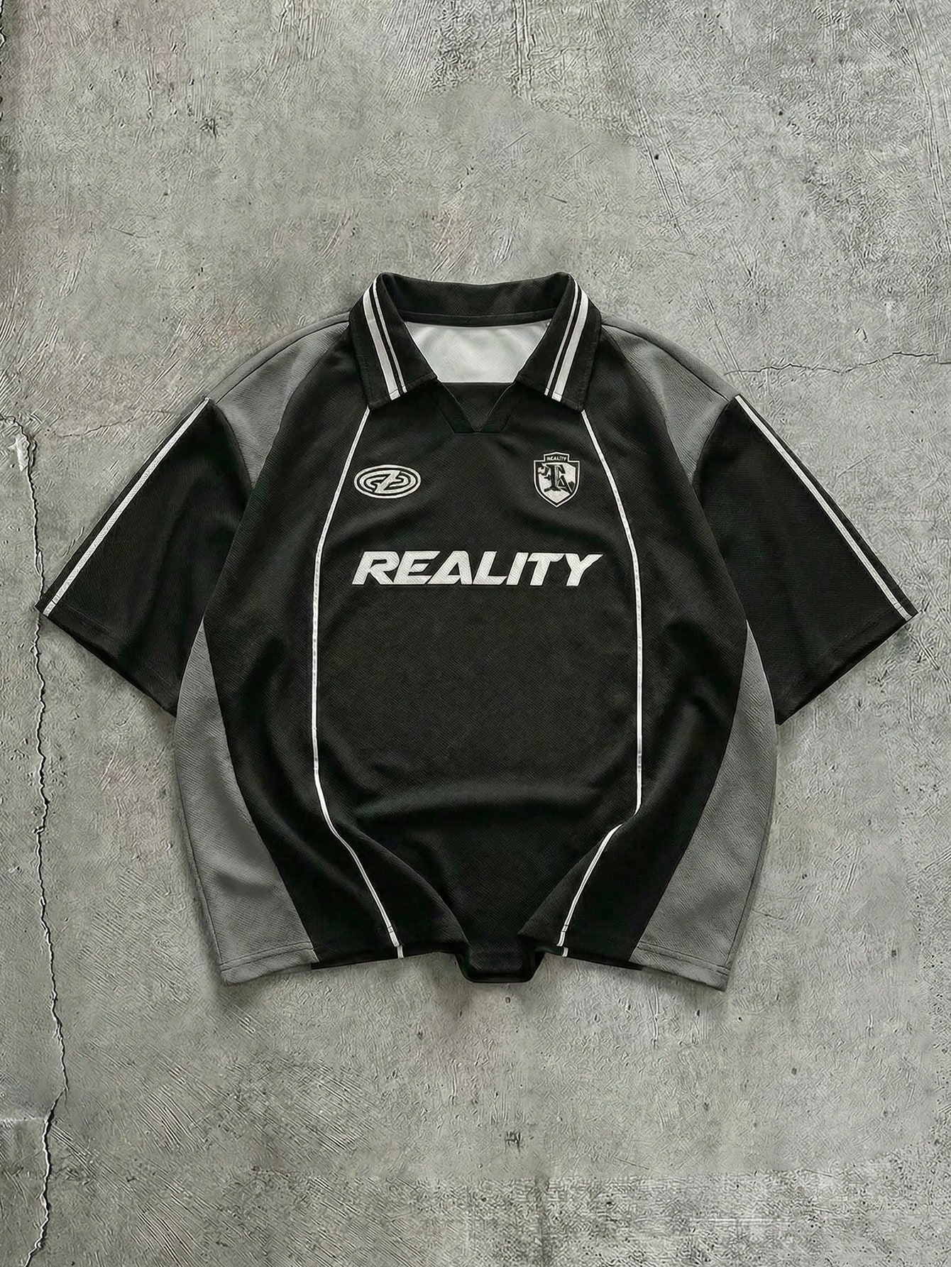 AXEPEAK Polo homme en jersey à manches courtes, imprimé lettres et chiffres, décontracté — vue 7