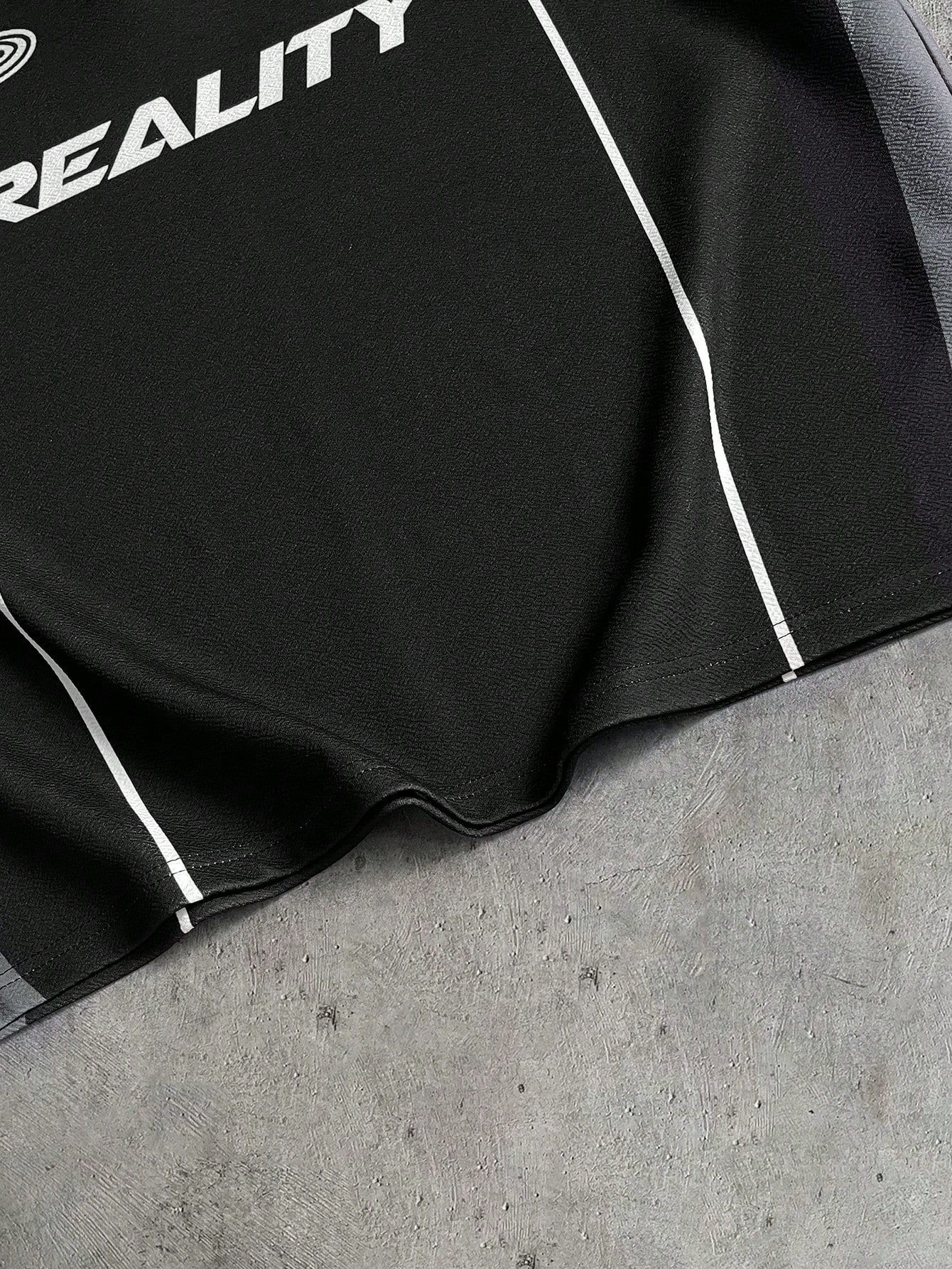 AXEPEAK Polo homme en jersey à manches courtes, imprimé lettres et chiffres, décontracté — vue 12