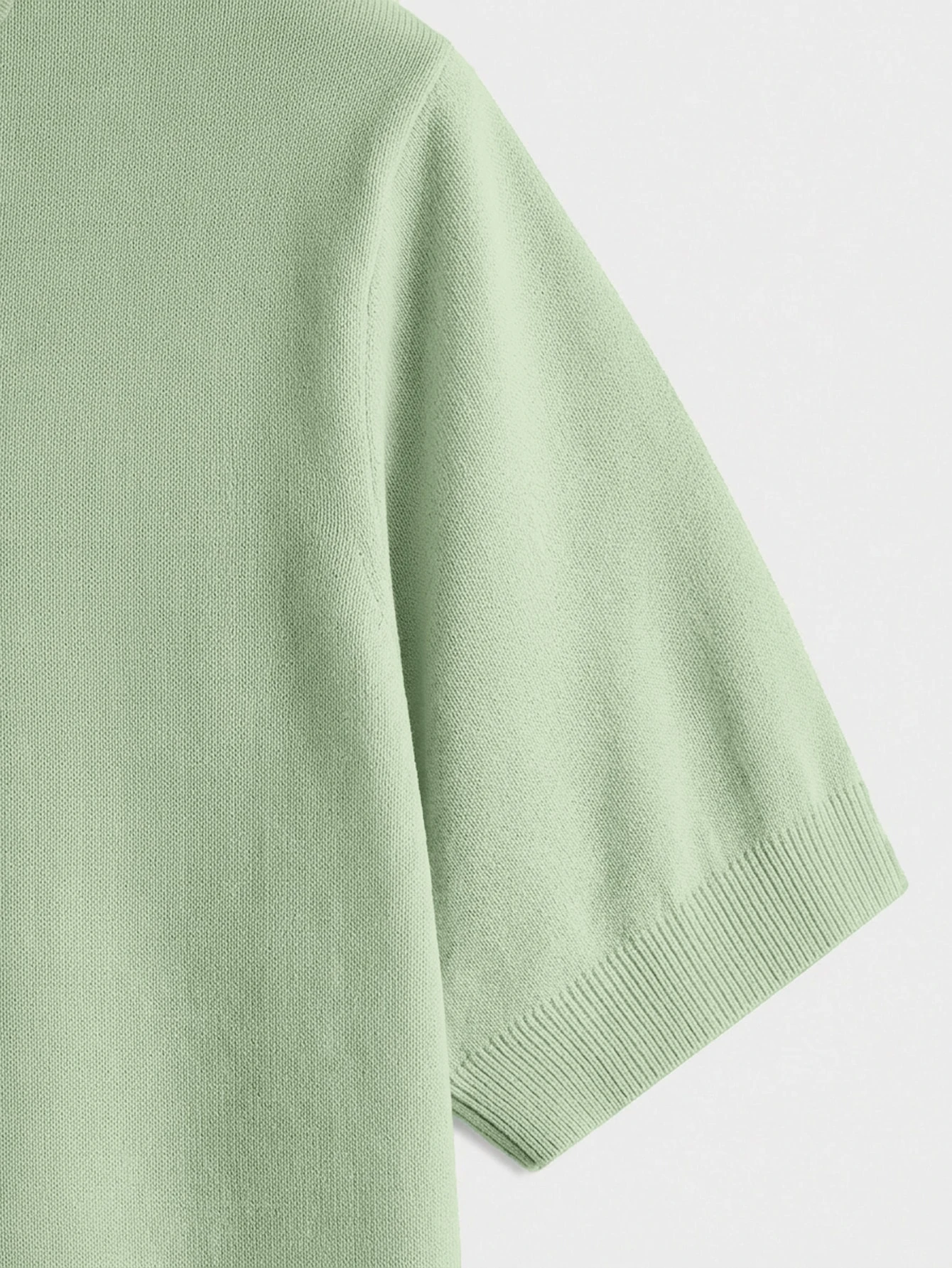 Manfinity RebelGame Top tricoté décontracté à manches courtes avec col polo de couleur — vue 4