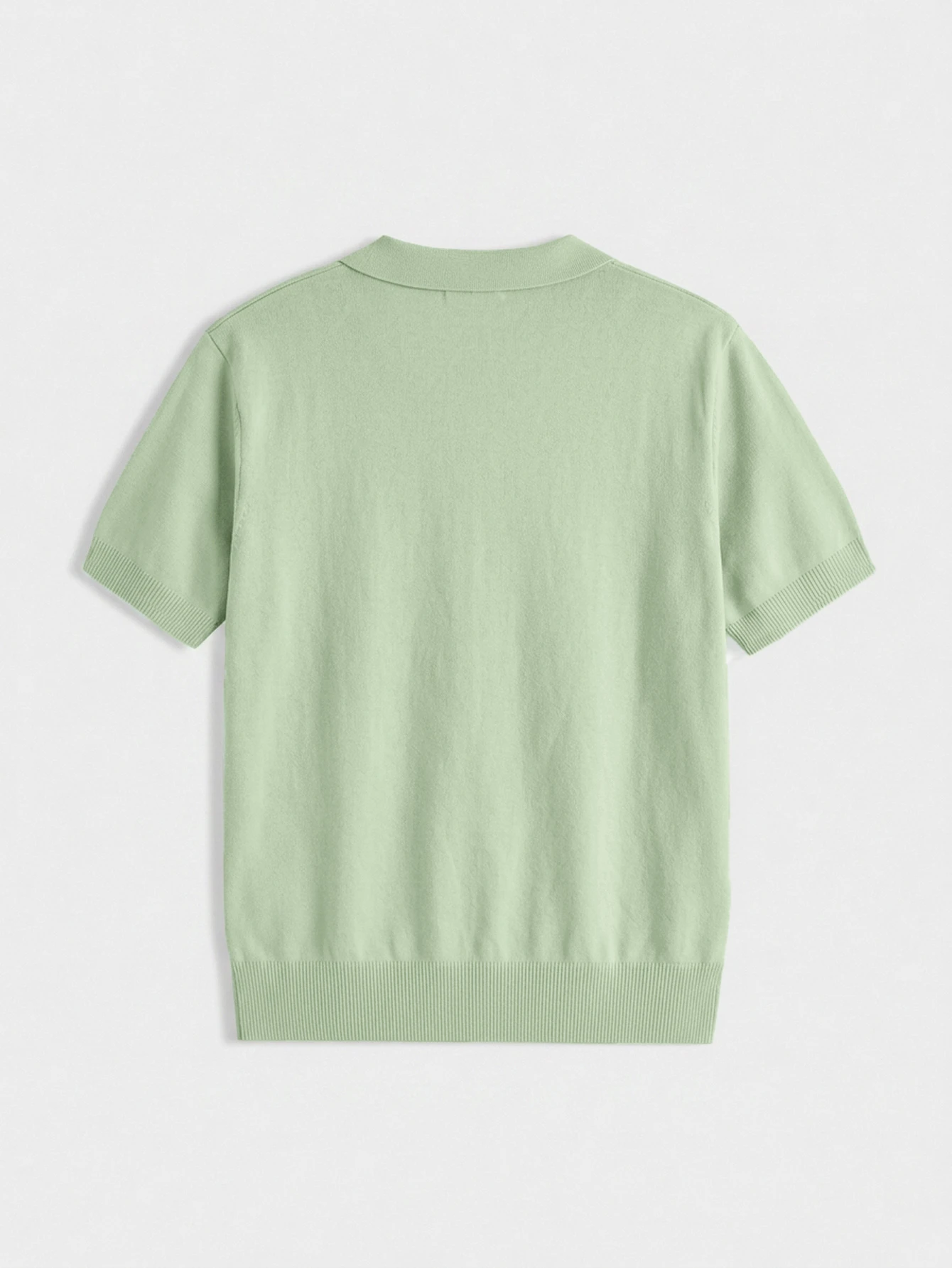 Manfinity RebelGame Top tricoté décontracté à manches courtes avec col polo de couleur — vue 2