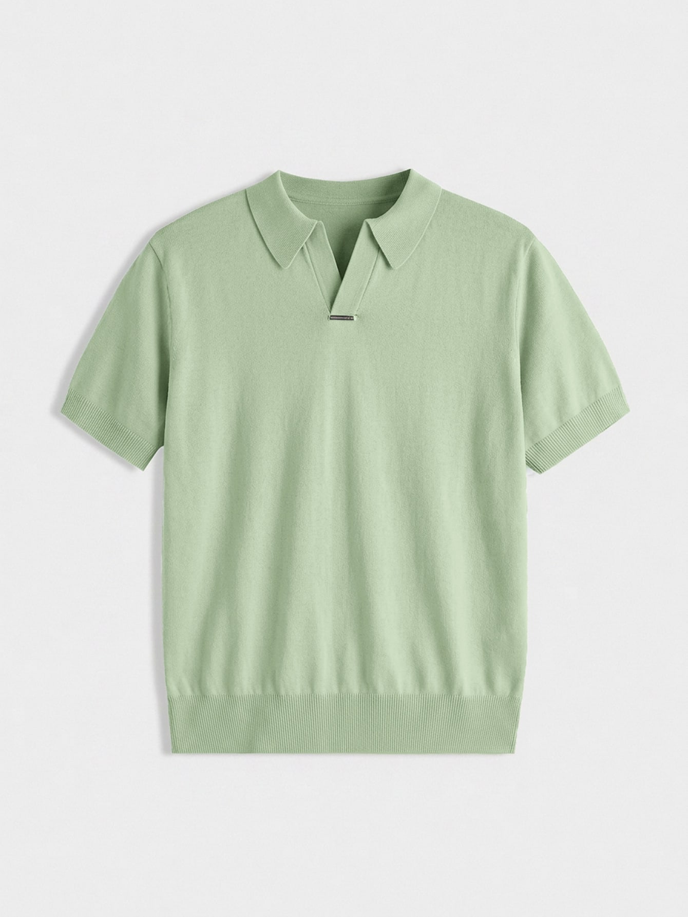 Manfinity RebelGame Top tricoté décontracté à manches courtes avec col polo de couleur — vue 7