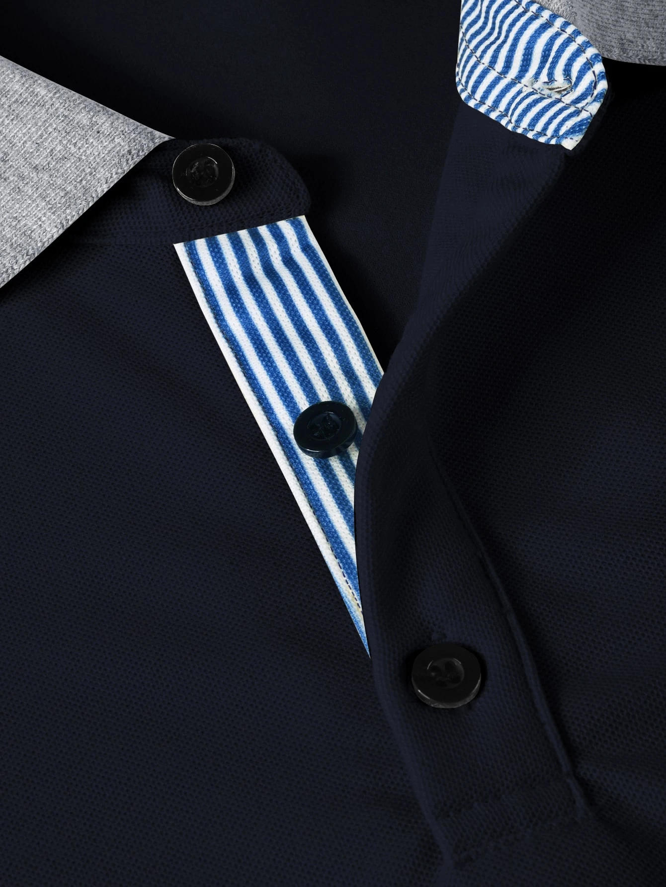 Calvornis Polo formel décontracté d'été pour hommes à manches courtes avec garniture — vue 12